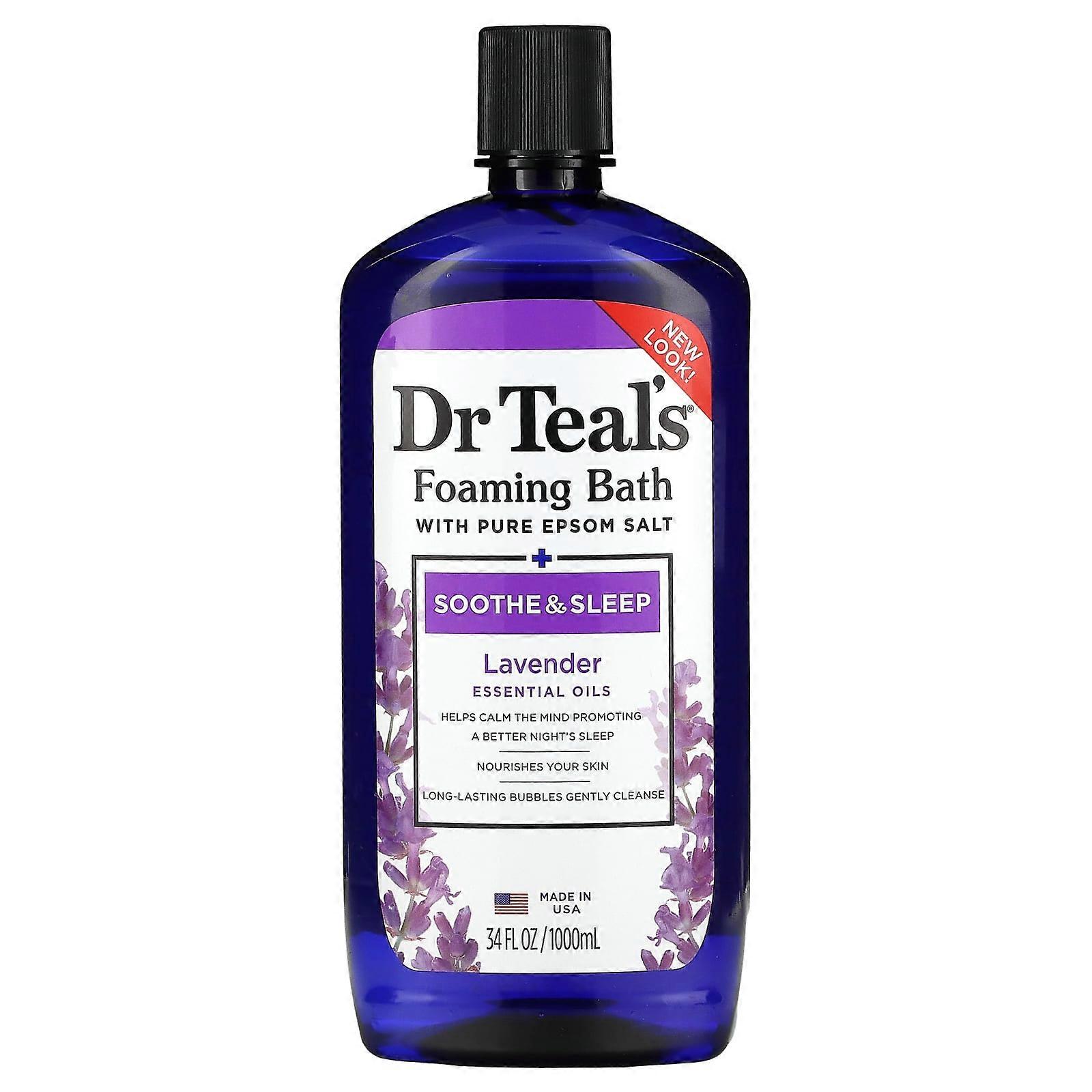 Foaming Bath With Pure Epsom Salt, Lavender, 34 fl oz (1,000 ml)