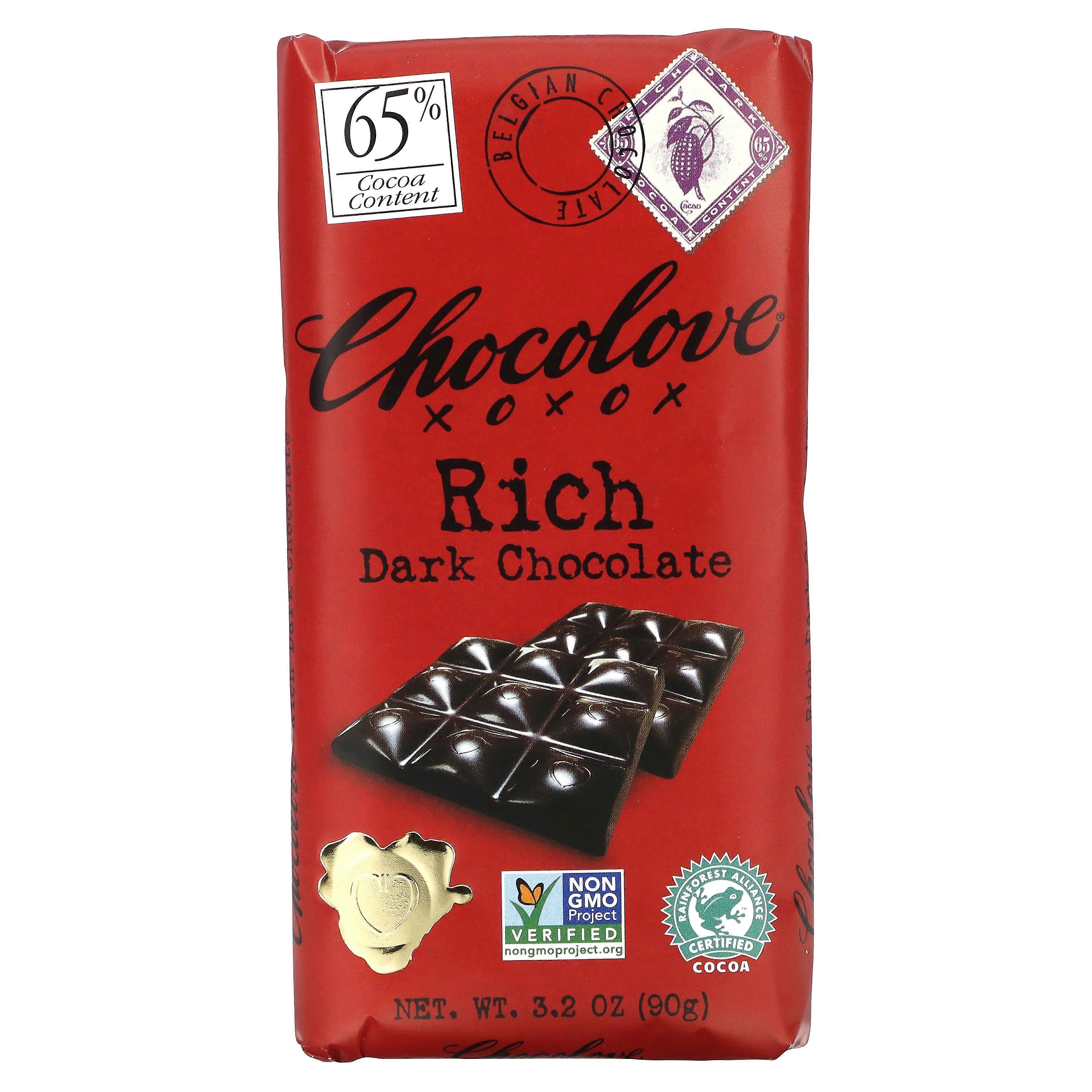 Rich Dark Chocolate, 65% Cocoa, 3.2 oz (90 g)