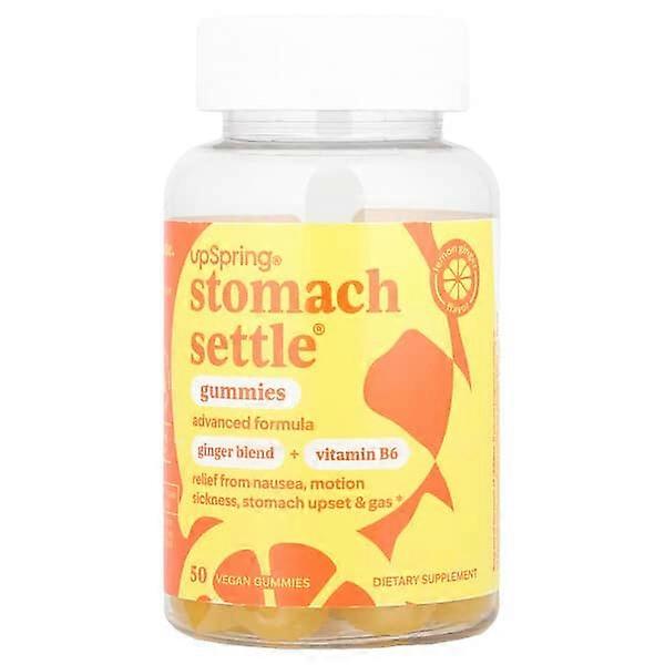 UpSpring, Stomach SettleÃÂÃÂÃÂÃÂ® Gummies, Lemon Ginger, 50 Vegan Gummies