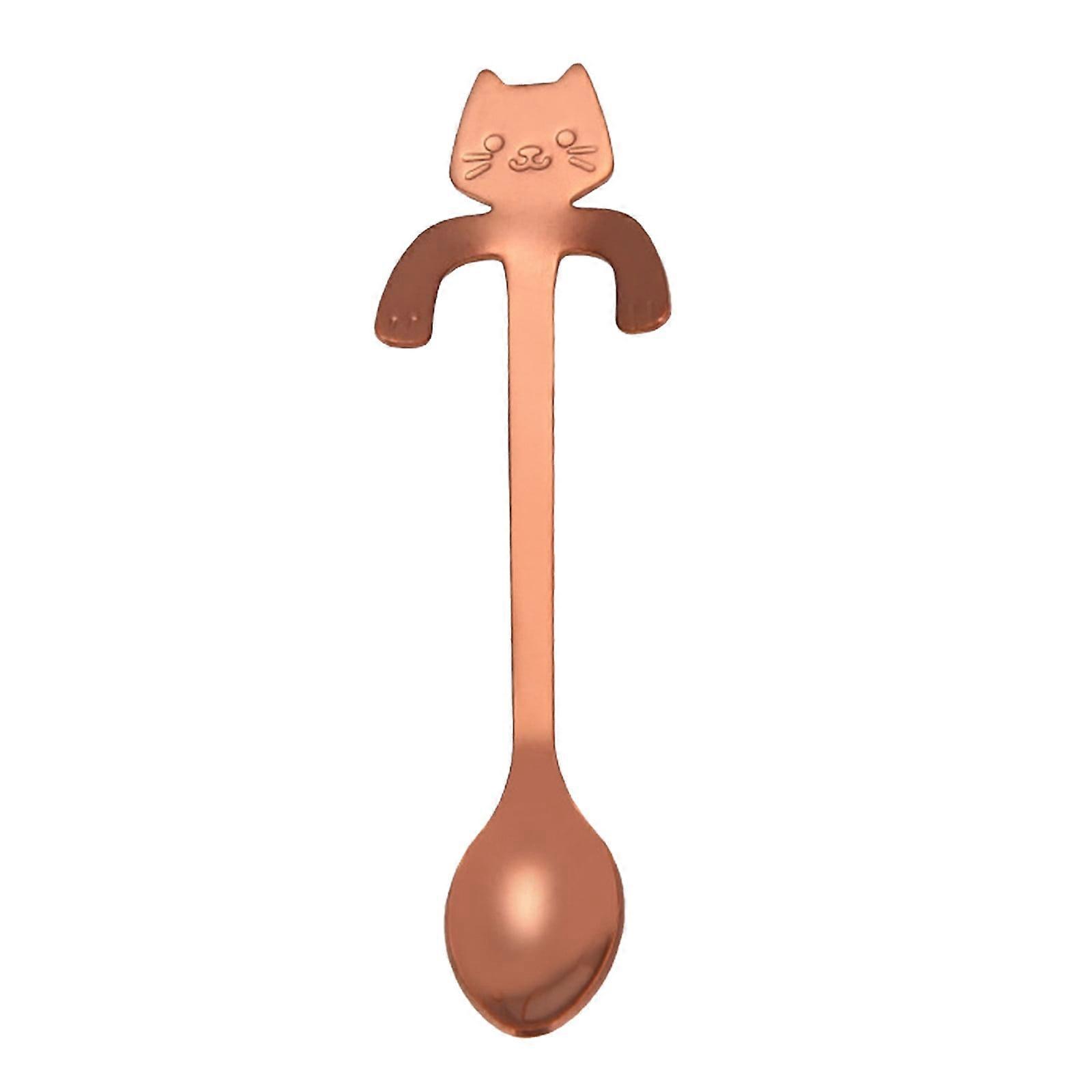 Wilinohome Cat Spoon Short Handle Spoons Flatware Coffee Drinking Tools Kitchen Gadge Kitchen Accessories Kitchen Essentials