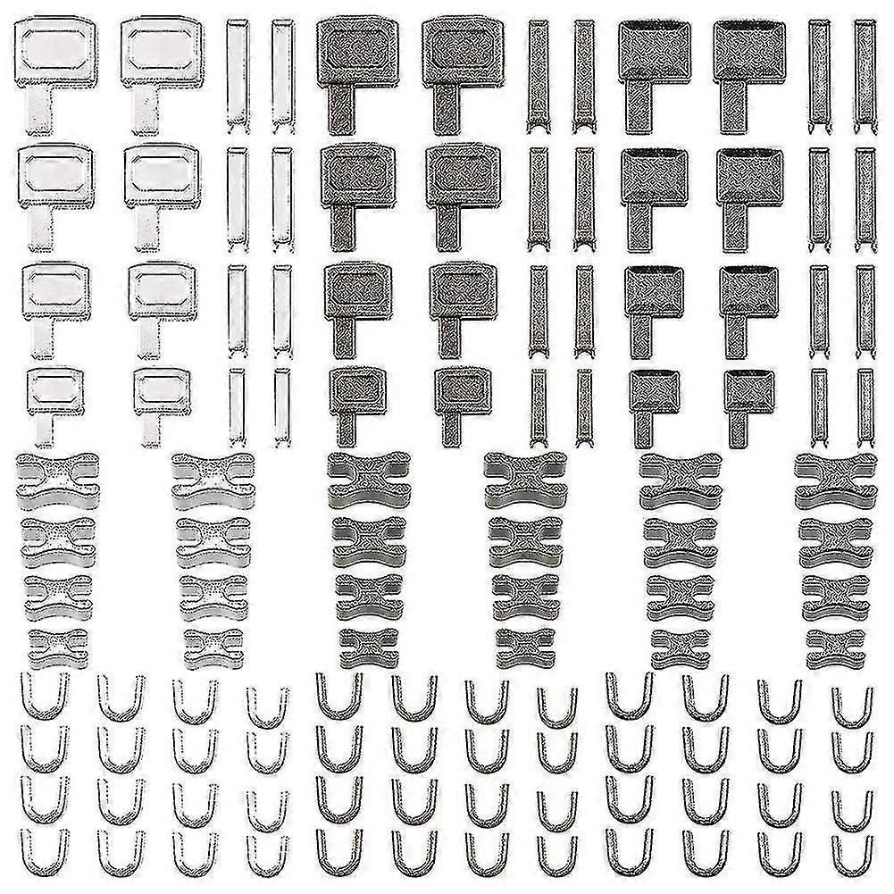 120 Pieces Metal Zipper Head Slider,4 Sizes Zipper Bottom Sliders Retainer Insertion Pin,zipper Sto