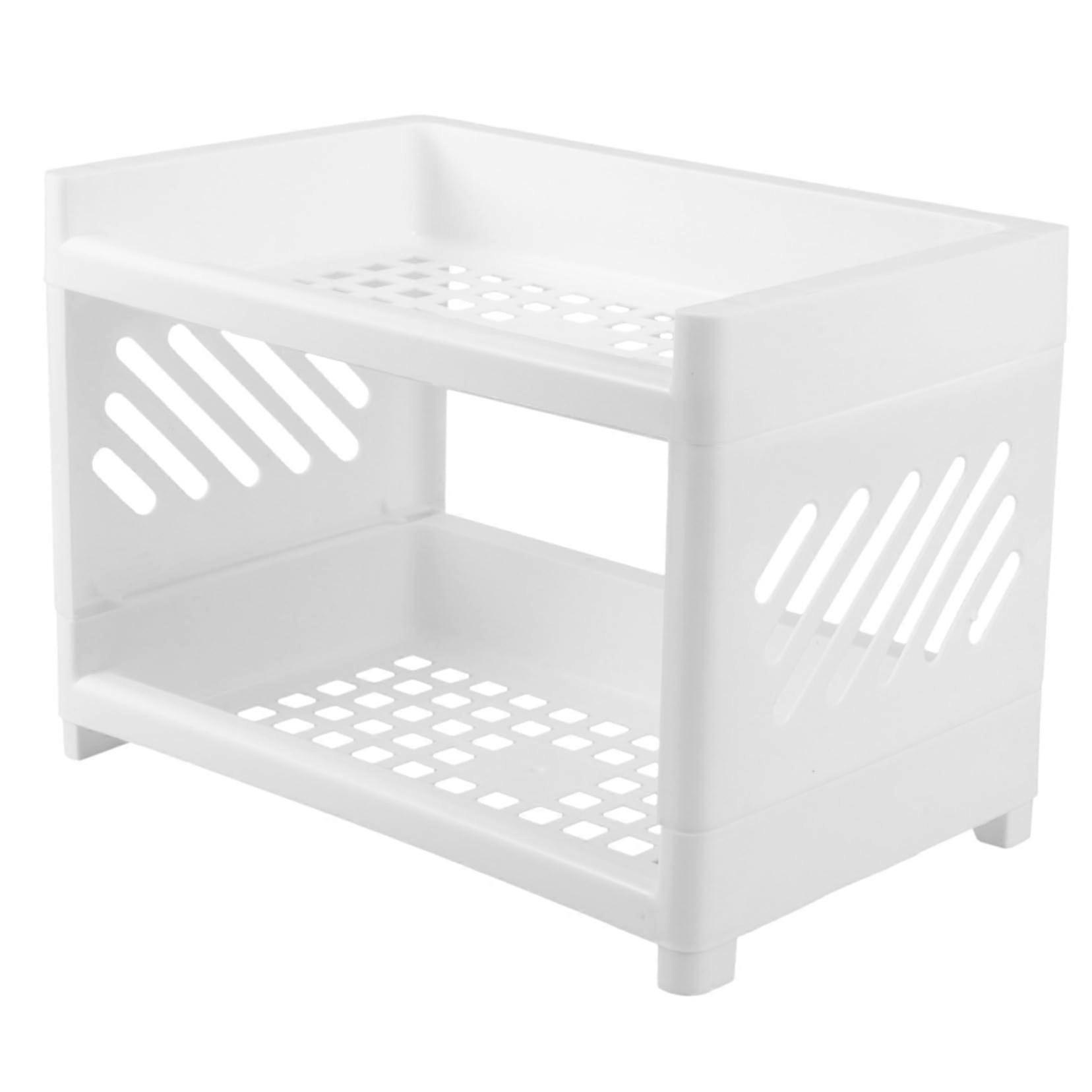 Foldable Desktop Storage Rack Hollow For Cosmetics And Accessories Bathroom Countertop Organizer Dormitory Office Use