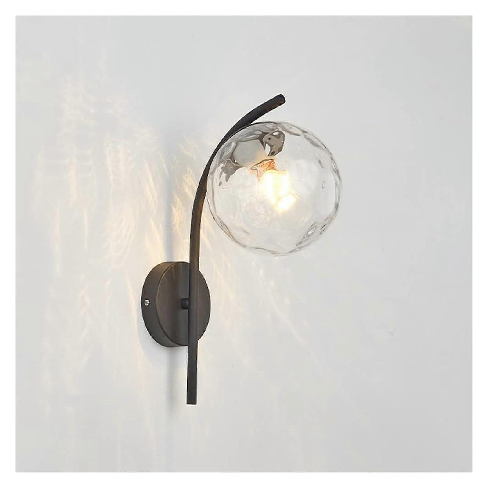 Wall Lights Sconces Globe Glass Wall Light Indoor Hardwired Wall Lamp E27 Socket Wall Mount Fixture