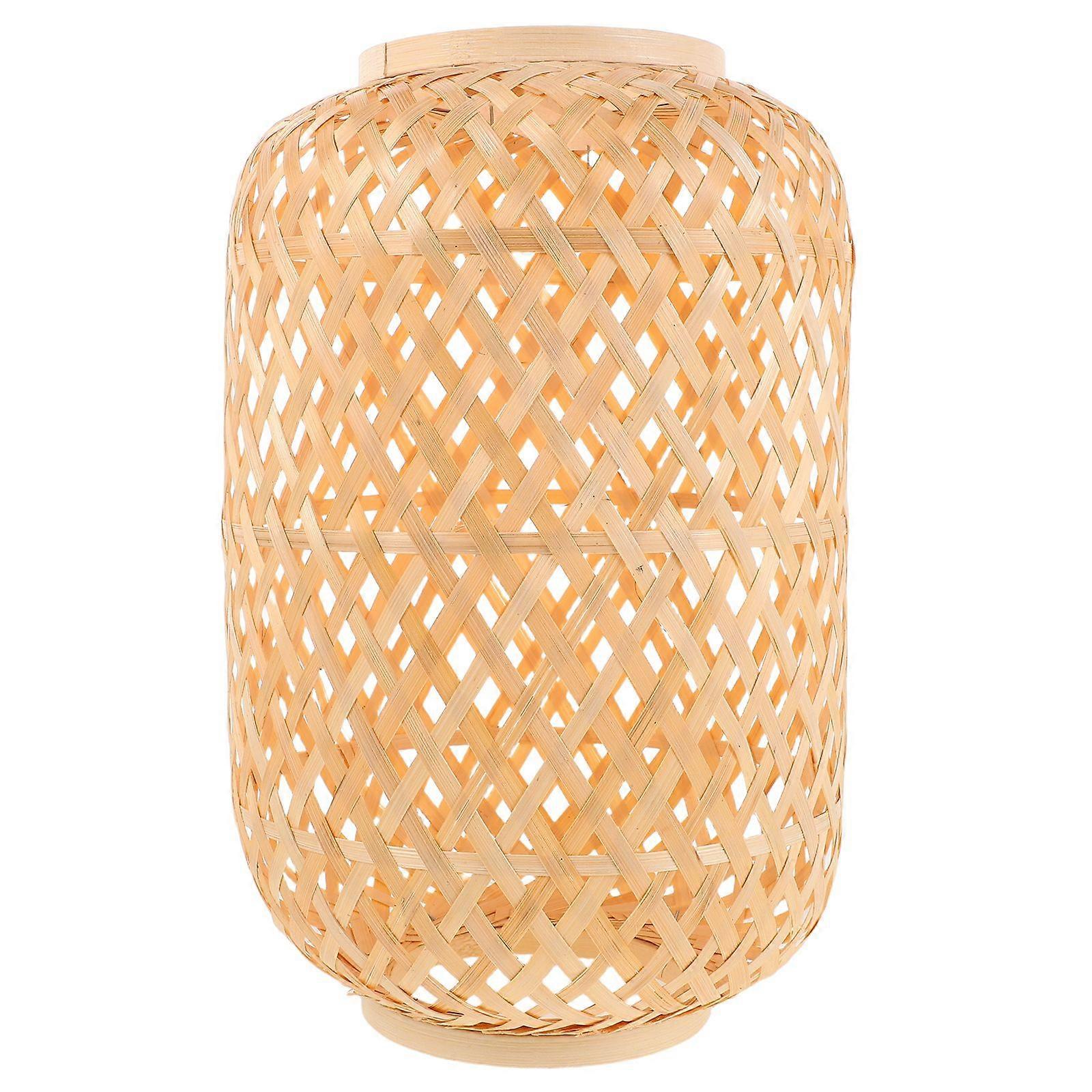 Abat-jour en bambou rustique : housse de lampe suspendue de style rustique – housse de lampe design légère pour des espaces de vie et des lieux chaleureux