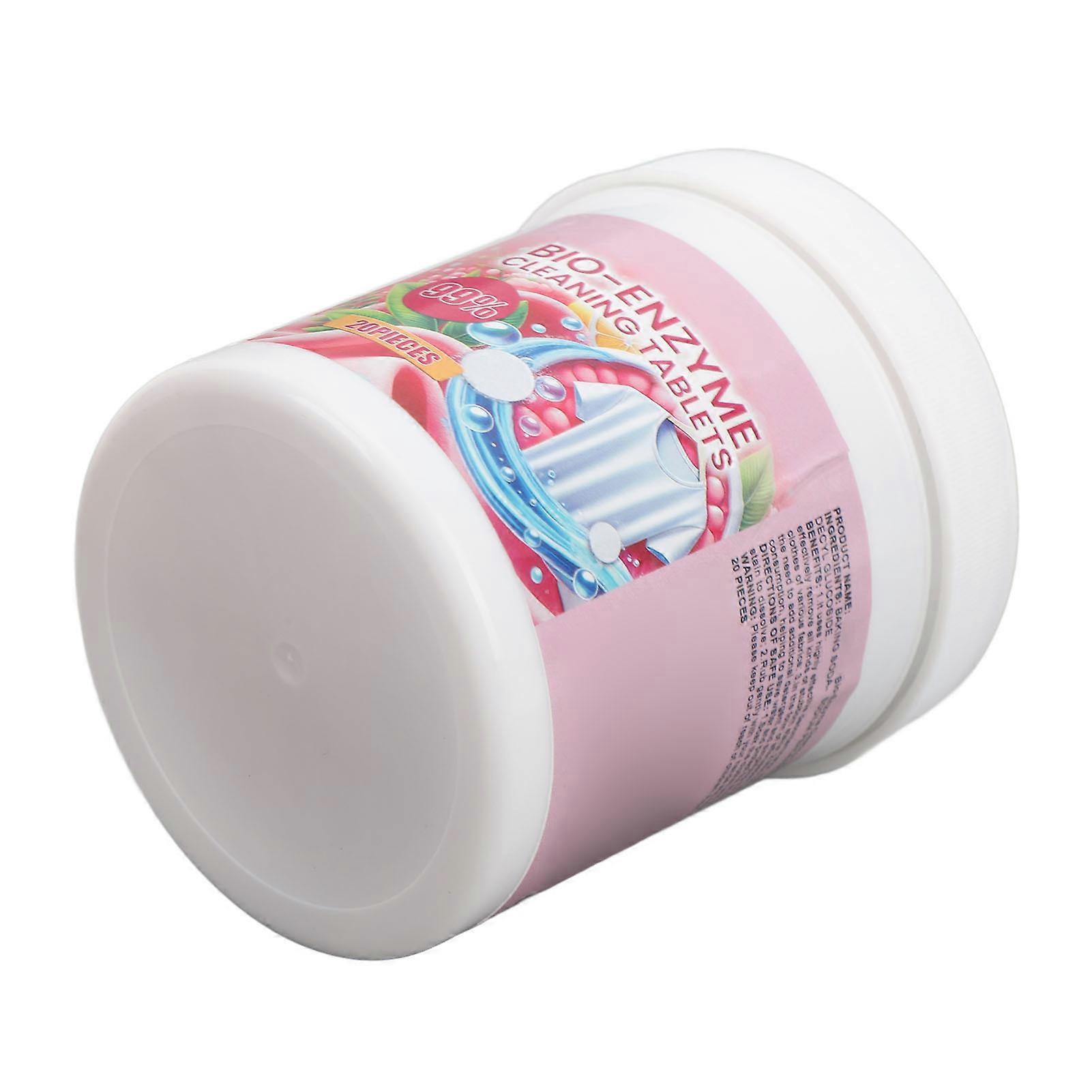 20 comprimés de détergent à lessive Bio Enzyme Une décontamination puissante empêche la décoloration Détergent à lessive pour tous les tissus 