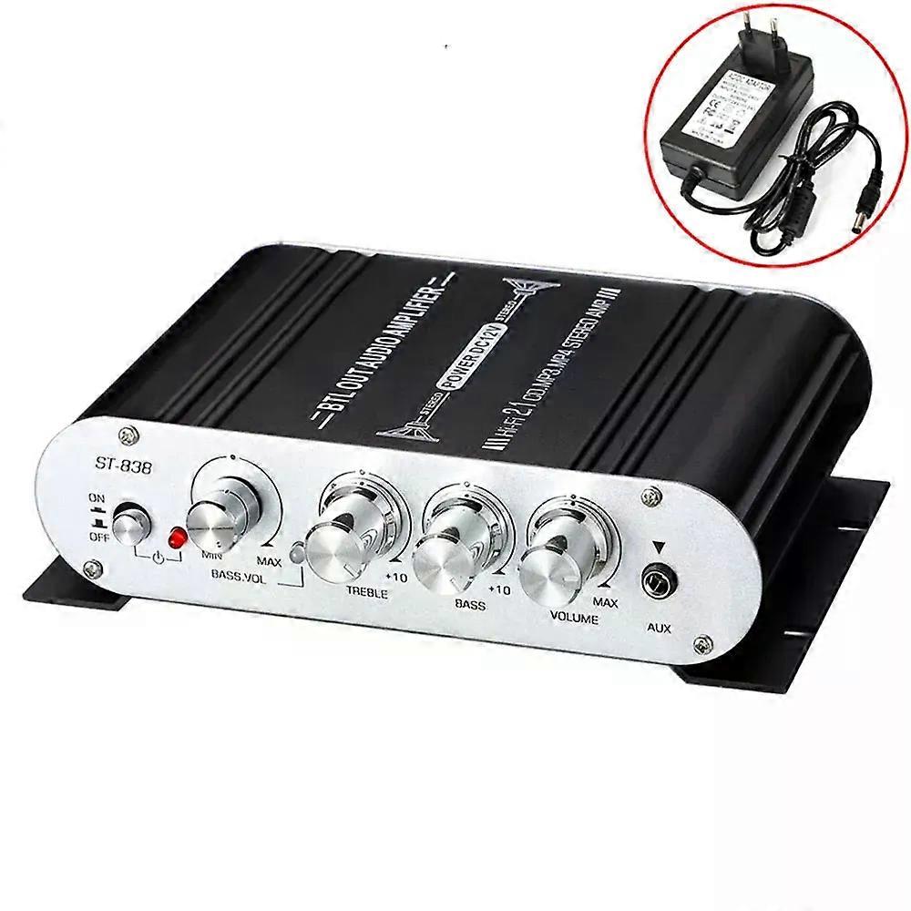 Auto-partner ST-838 21CH Audio Power Amplifier RMS 20Wx2+40W Class D Stereo Digital Audio Amp with Subwoofer Output