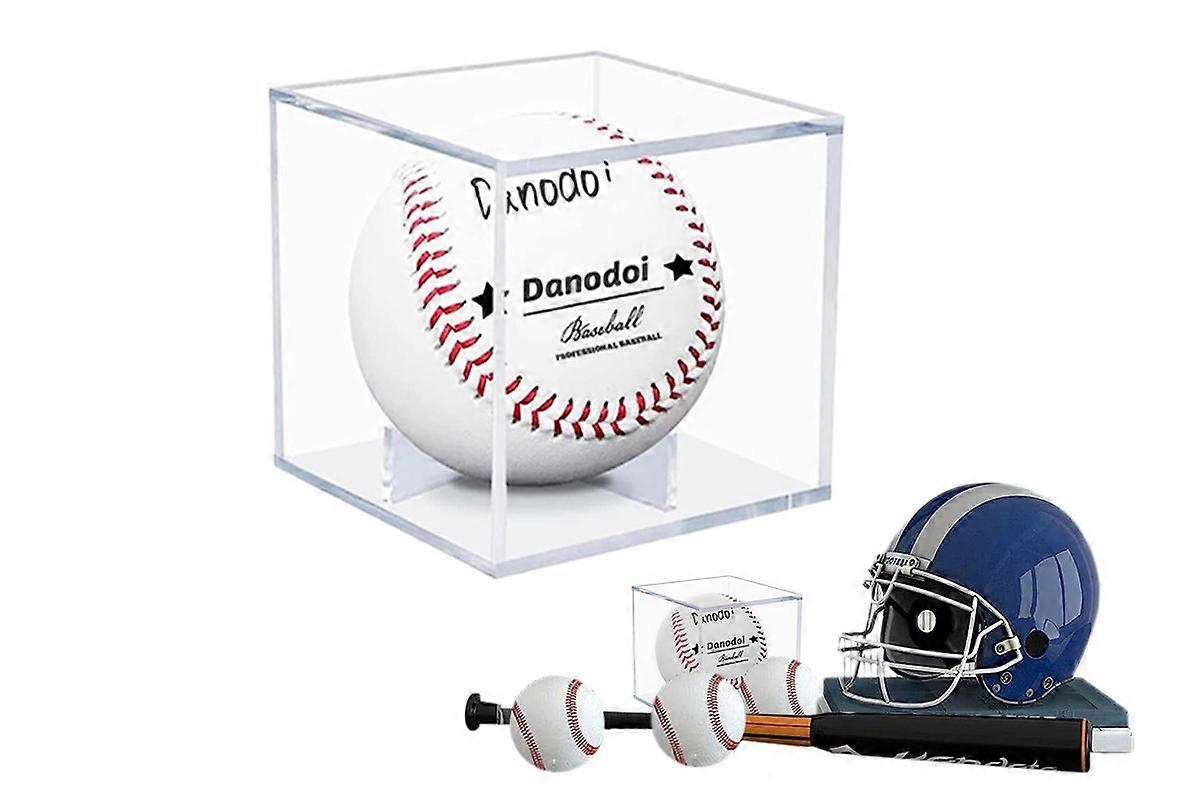 Square Baseball Holder Stackable Cube Display Case with UV Protection