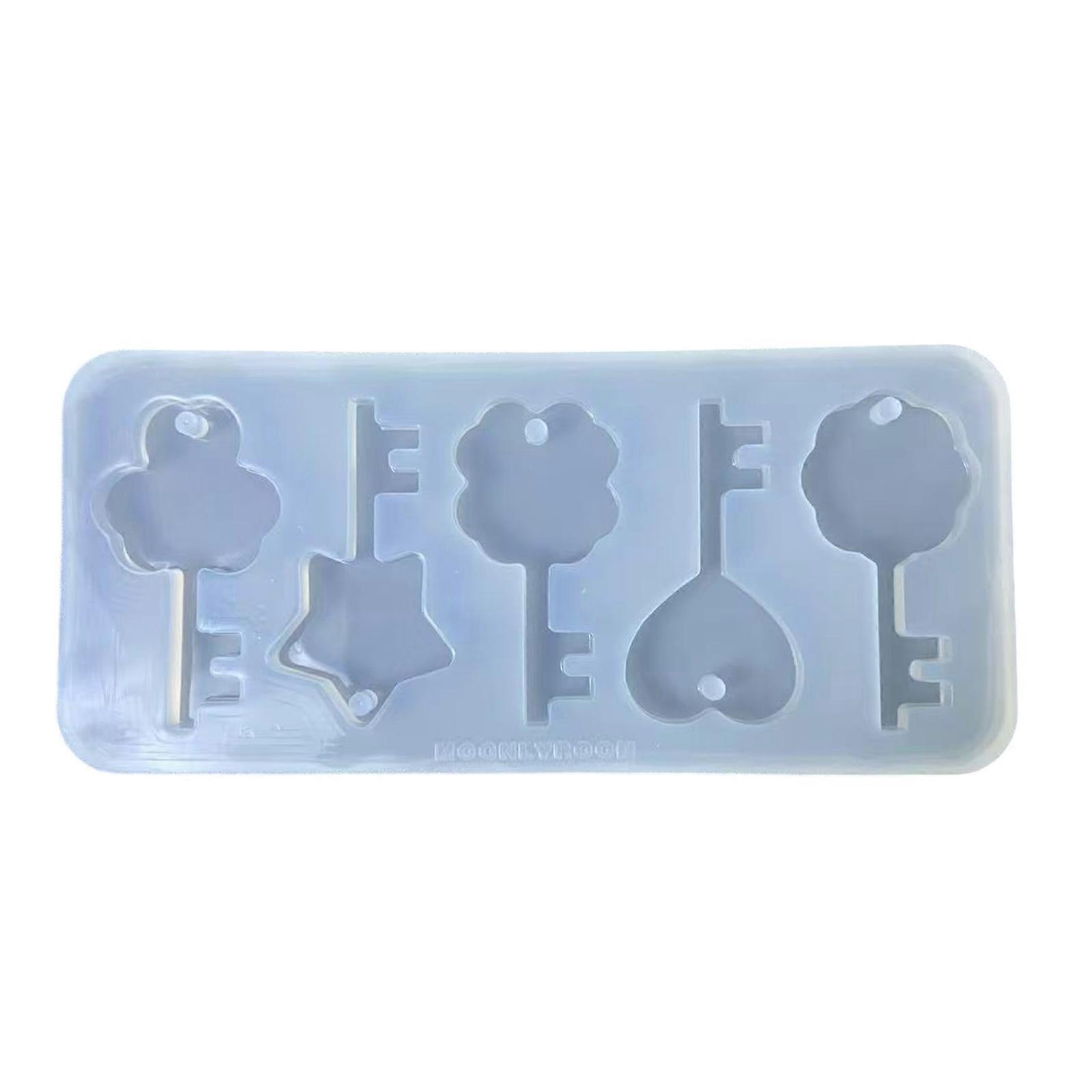 Food Grade Silicone KeyS Charm Resin Mold For Jewelry Crafting With Multiple Unique Shapes Easy To Clean And Reusable Multicolor