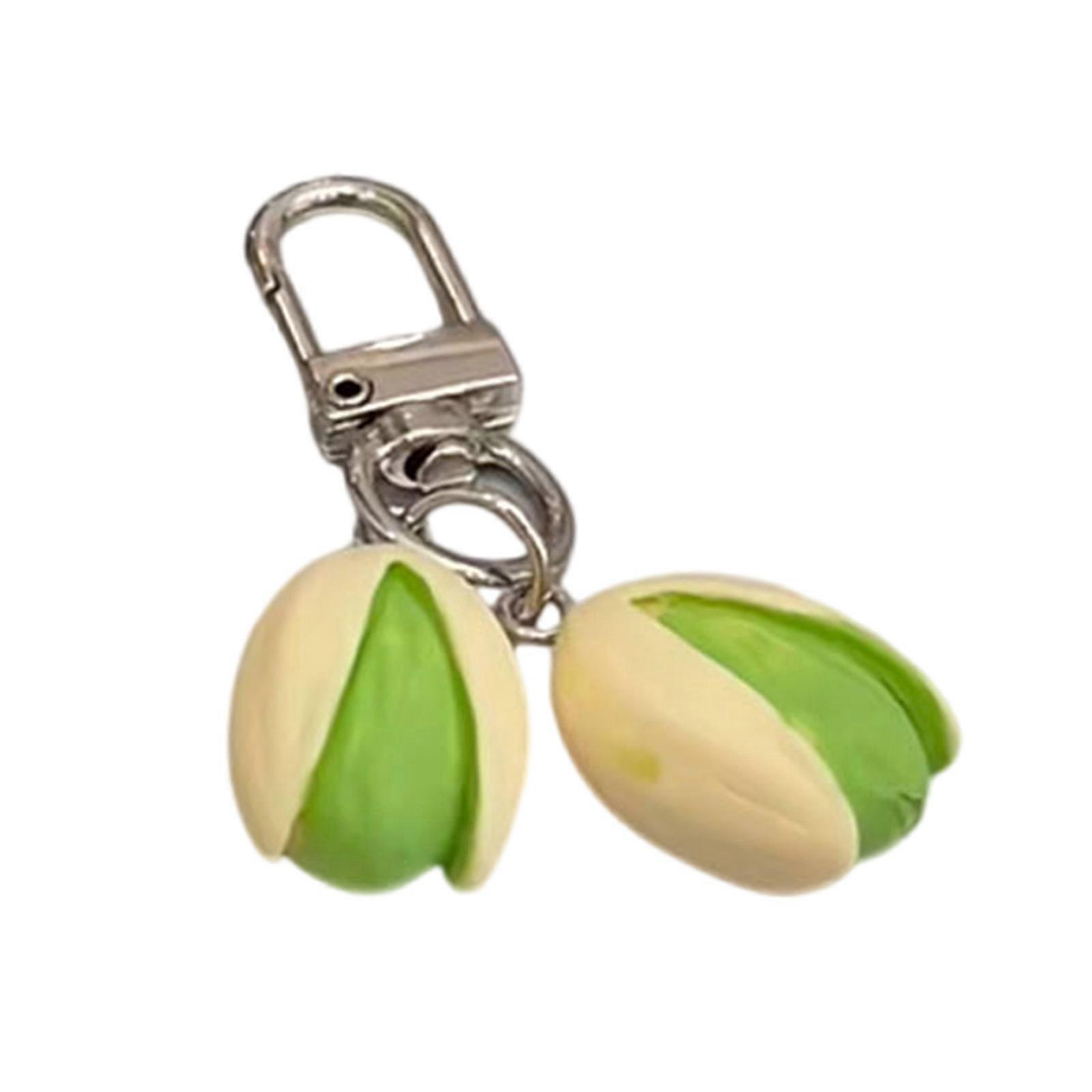 Functional Pistachios Key Pendant Funny Pistachios Key Holder Stylsih Keychain Pendant Accessory for Nut Lovers Multicolor