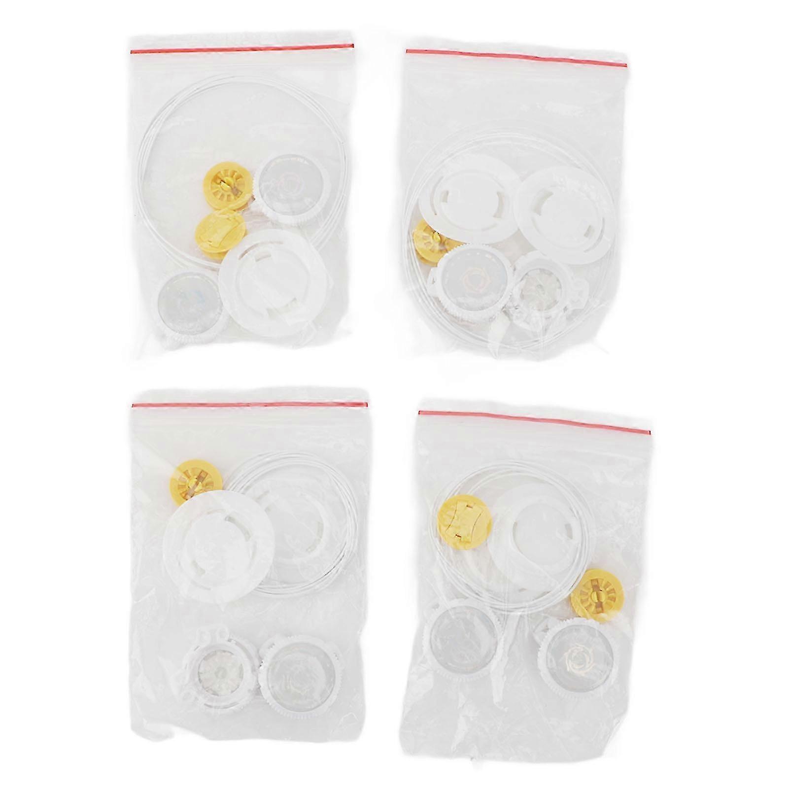 No Tie Shoe Locks Automatic Locking Rotating Buckle, 4 Sets White
