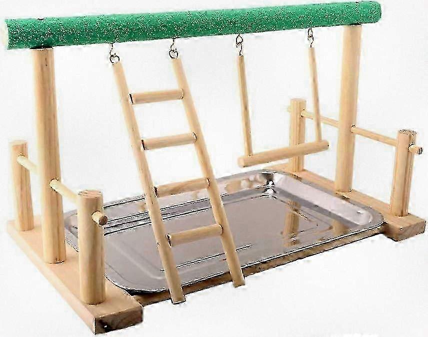 Parrot Play Stand DIY Wooden Perch Gym Playpen, Assorted Colors
