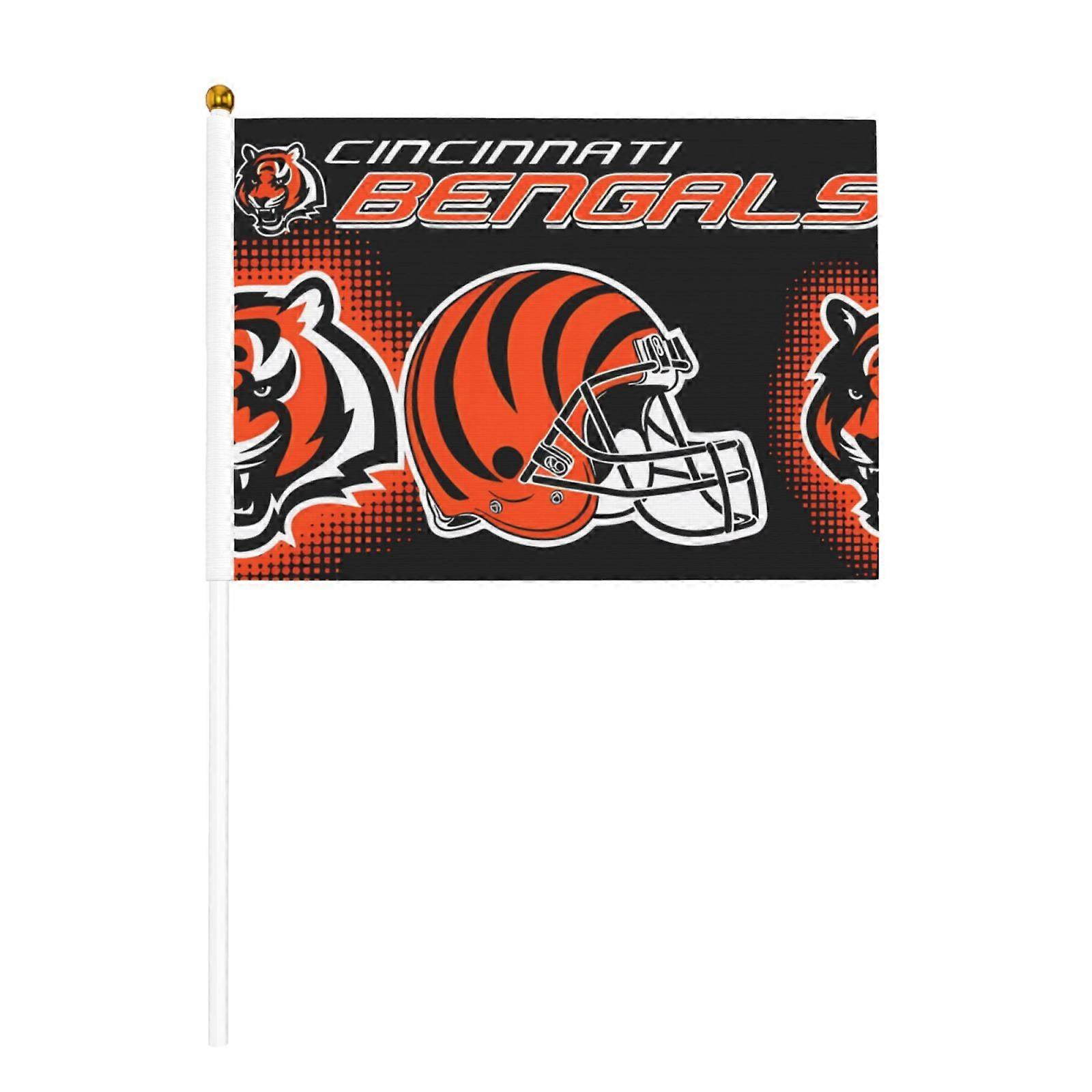 Bengals Team customized double_sided hand_waved flag mini flag audience flag 5.5x8.2in (multiple packs)