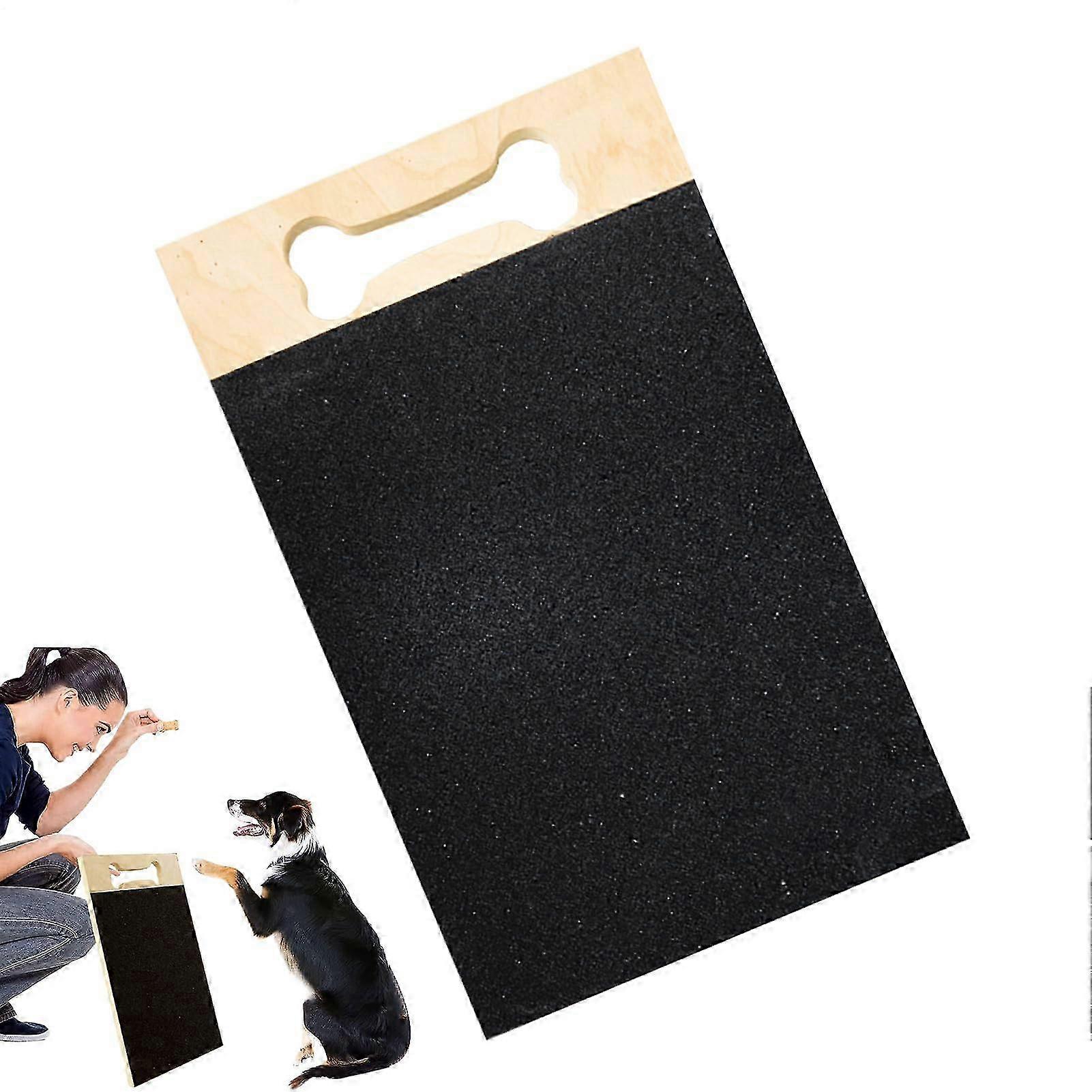 Dog Scratching Pad - Wooden Scratch Board with Durable Base, Mess-Free, No Tip, Paw Care for Cats SZRH