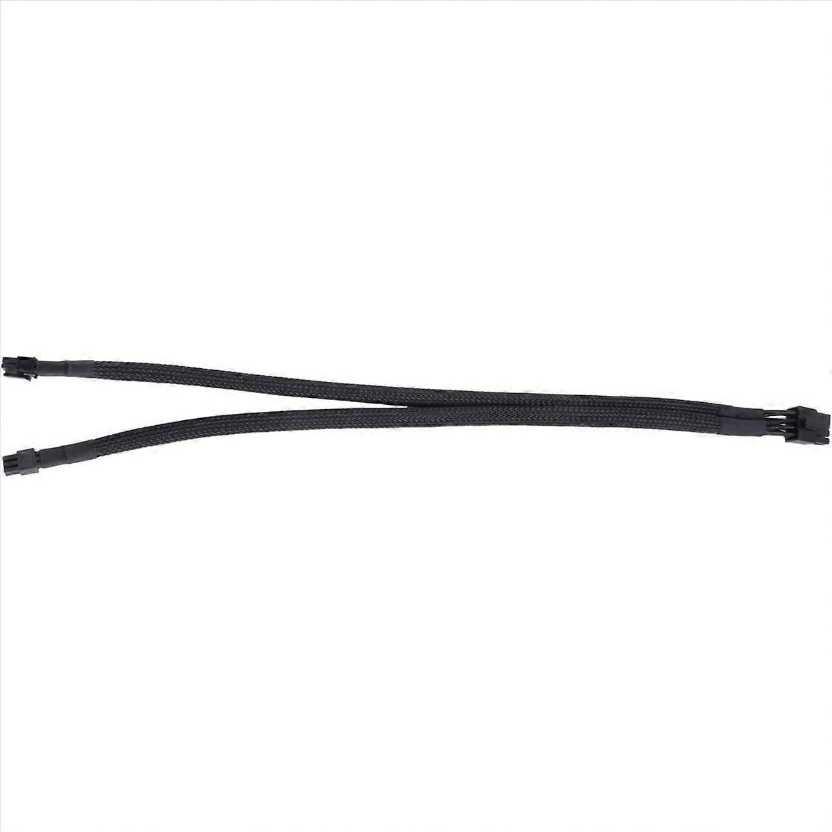 Dual Mini 6 Pin to 8 Pin PCI Express Video Card Power Adapter Sleeved Cable for Pro Tower/Power G5 1