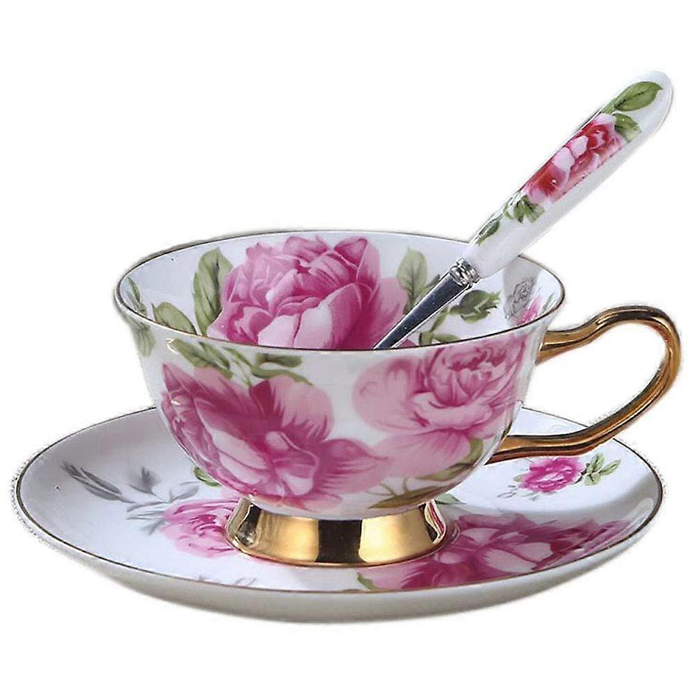 Coffee Cup and Saucer Set Ceramic Tea Cups for Home Kitchen or Wedding Use