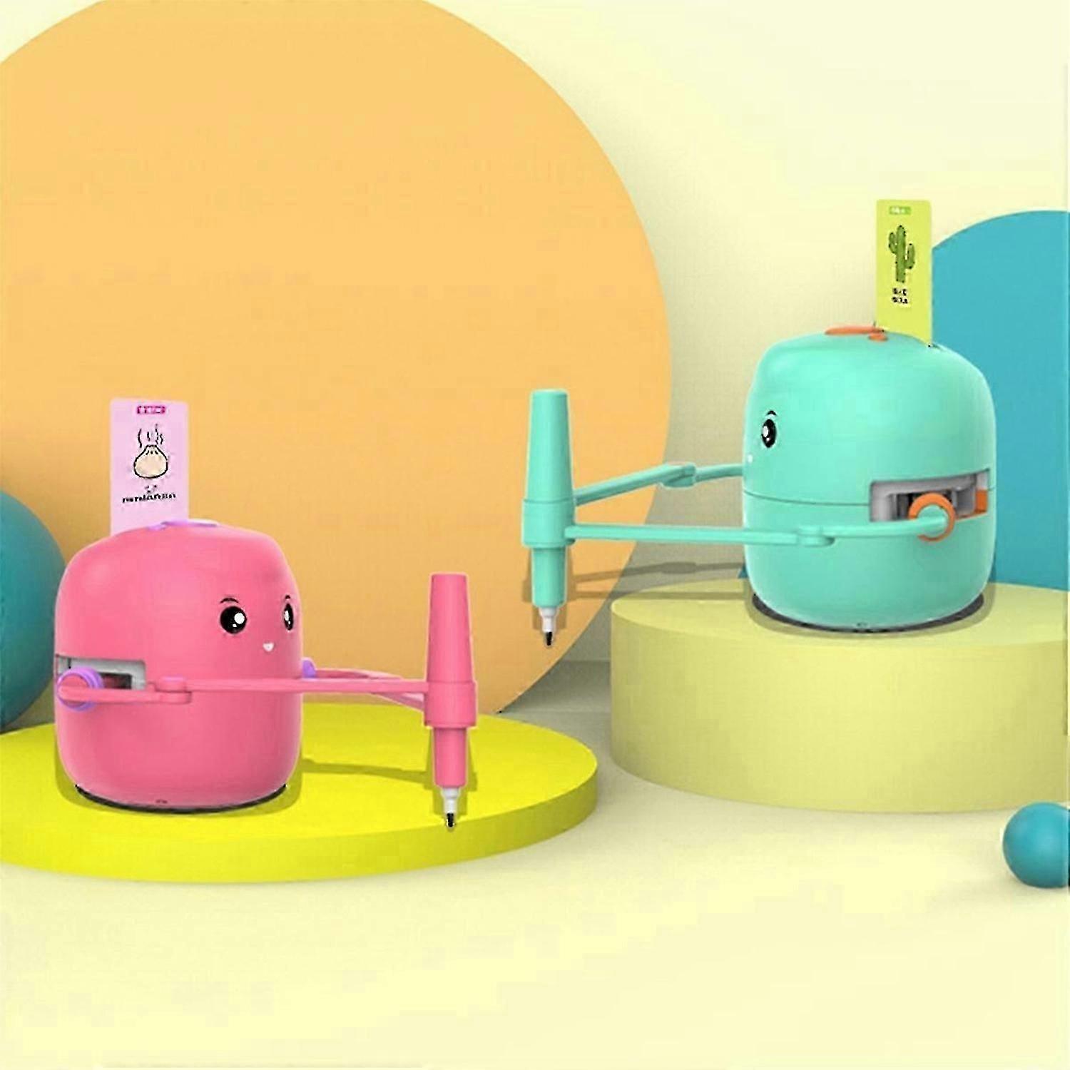 Interactive Educational Drawing Robot Learning Toy Pink