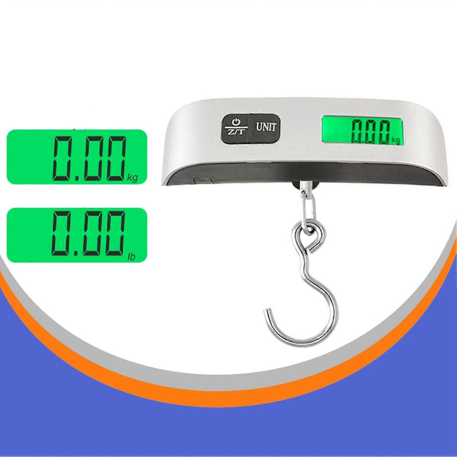 Electronic Hook Scale Battery Powered LCD Large Green Light Display 50kg Portable Electronic Hanging Hook Scale Hook