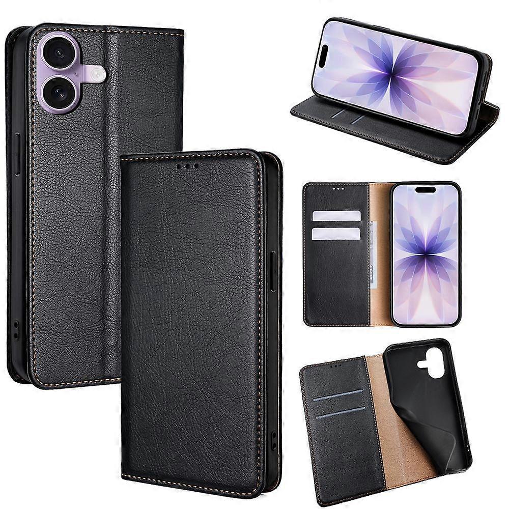 Gloss Oil Solid Color Magnetic Leather Phone Case
