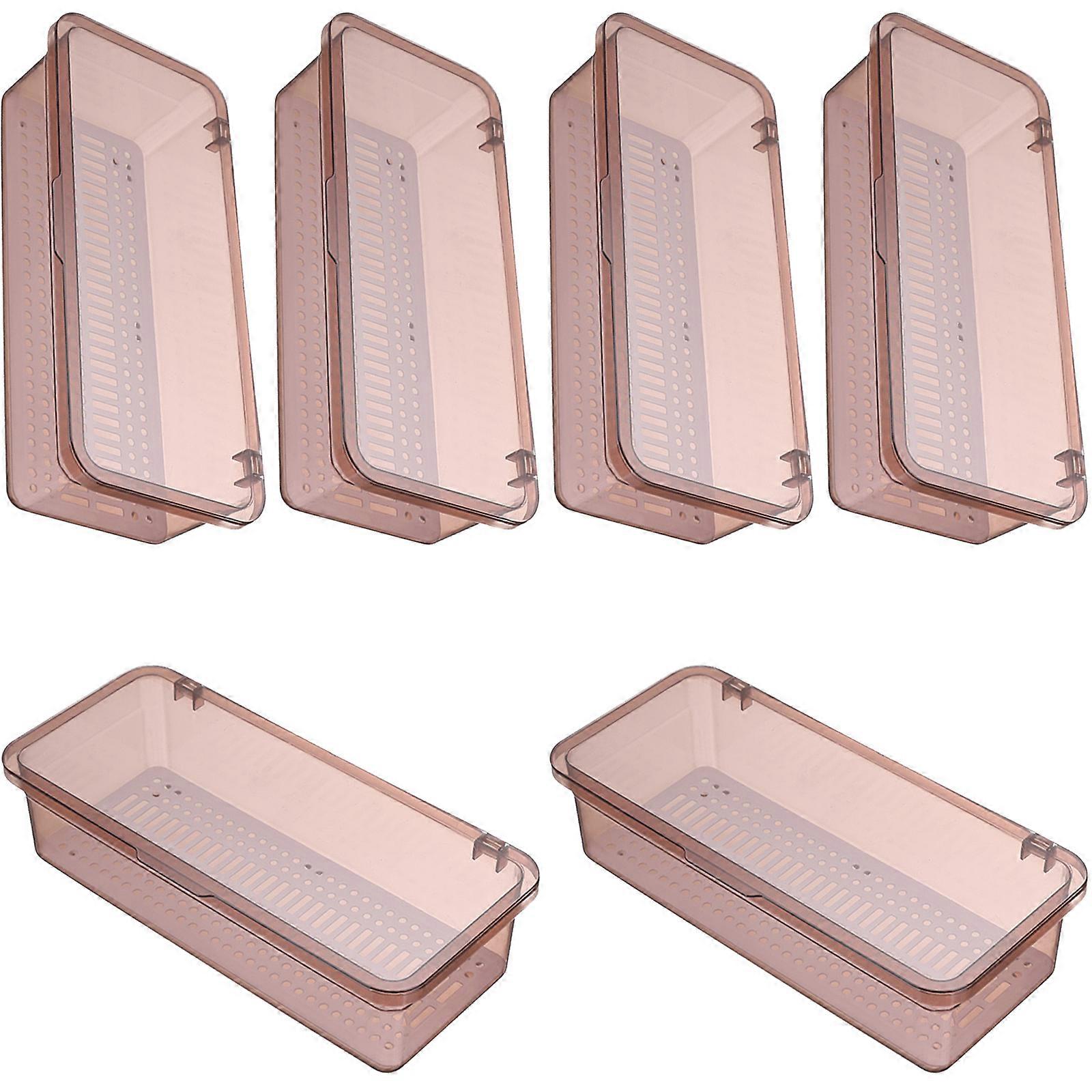 Stackable Dish Drain Canisters 6 Part Set Drying Rack Plan Impermeable Lid Kitchen Tool Planner  Pink