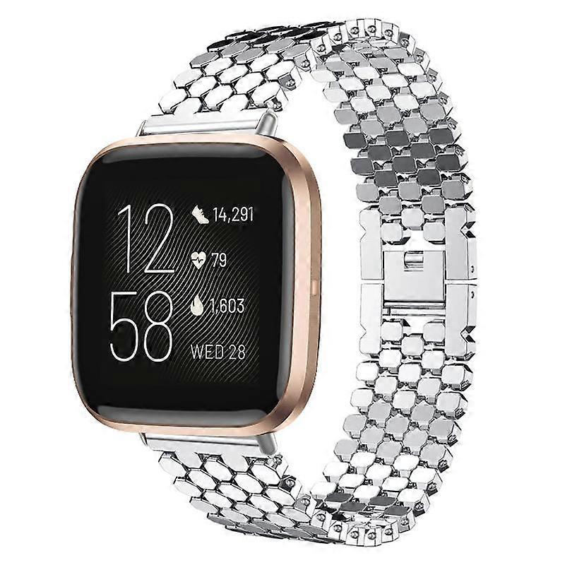 xDfind Fish Scale Texture Metal Watch Band