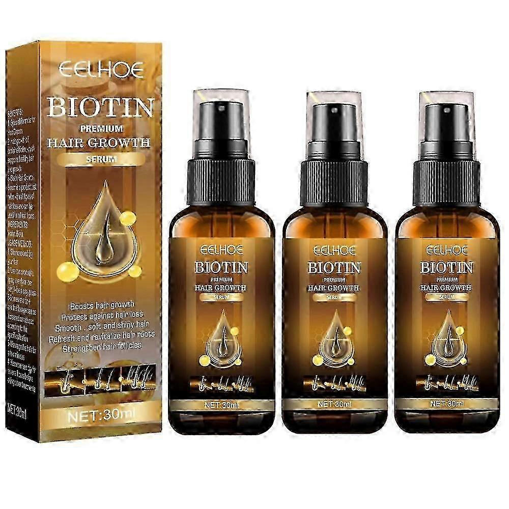 1-3x Biotina Fast Serum Anti Óleos Anti-ressecamento Cuidados com a Calvície 30ml