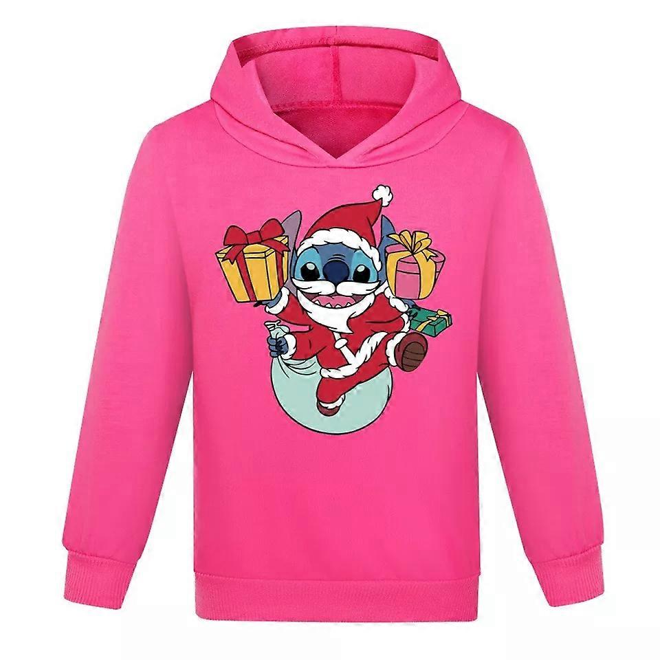 Sweat à capuche Lilo Stitch pour enfants (garçons et filles), pull décontracté de Noël