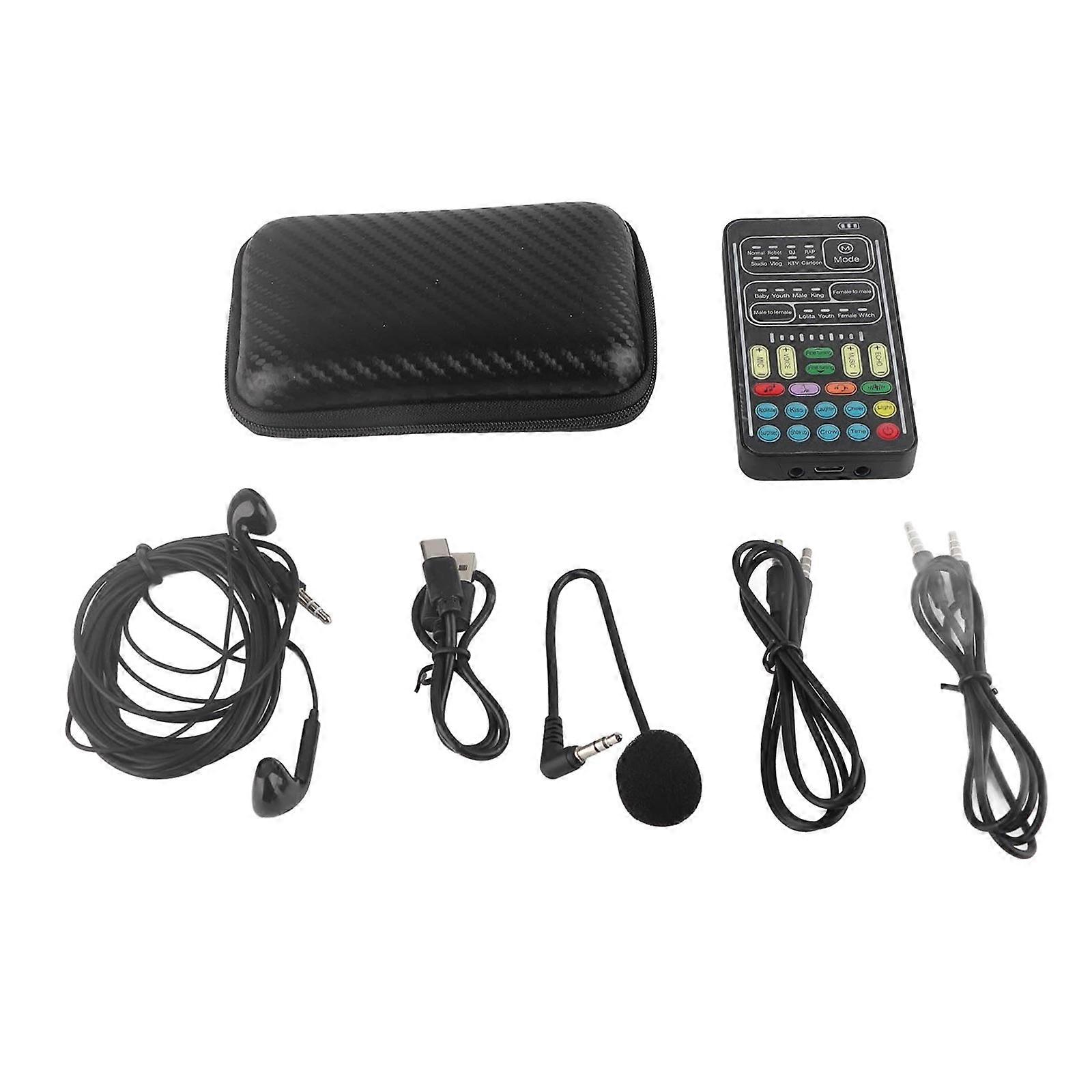 I9 Voice Changer Voice Alteration Set with Preloaded Sound Option for Interactive Online Teaching and Fun Gatherings Multicolor