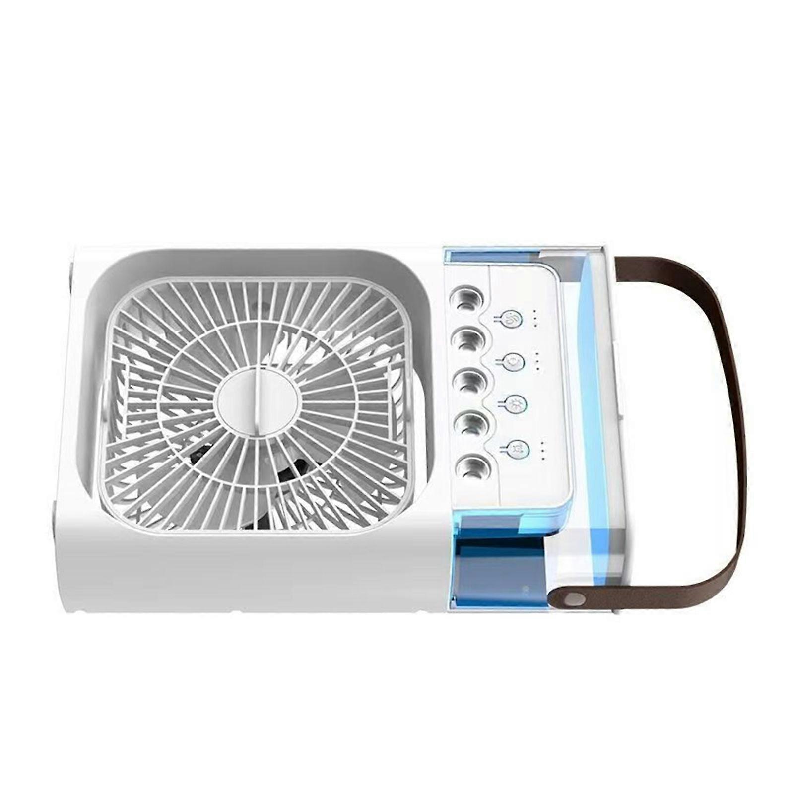 Small ABS Desktop Cooling With 5 Ventilation Paths Integrated Humidifier USB Port And 3 Level Choice For Individual Cooling  White