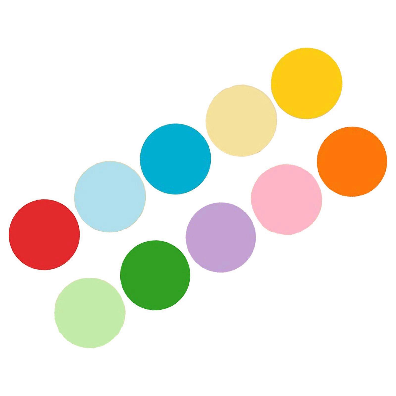 10 Sheets Solid Color Folding Paper Round Paper Thick Paper Double-Sided Craft Paper for Kindergarten  36cm round 10 colors