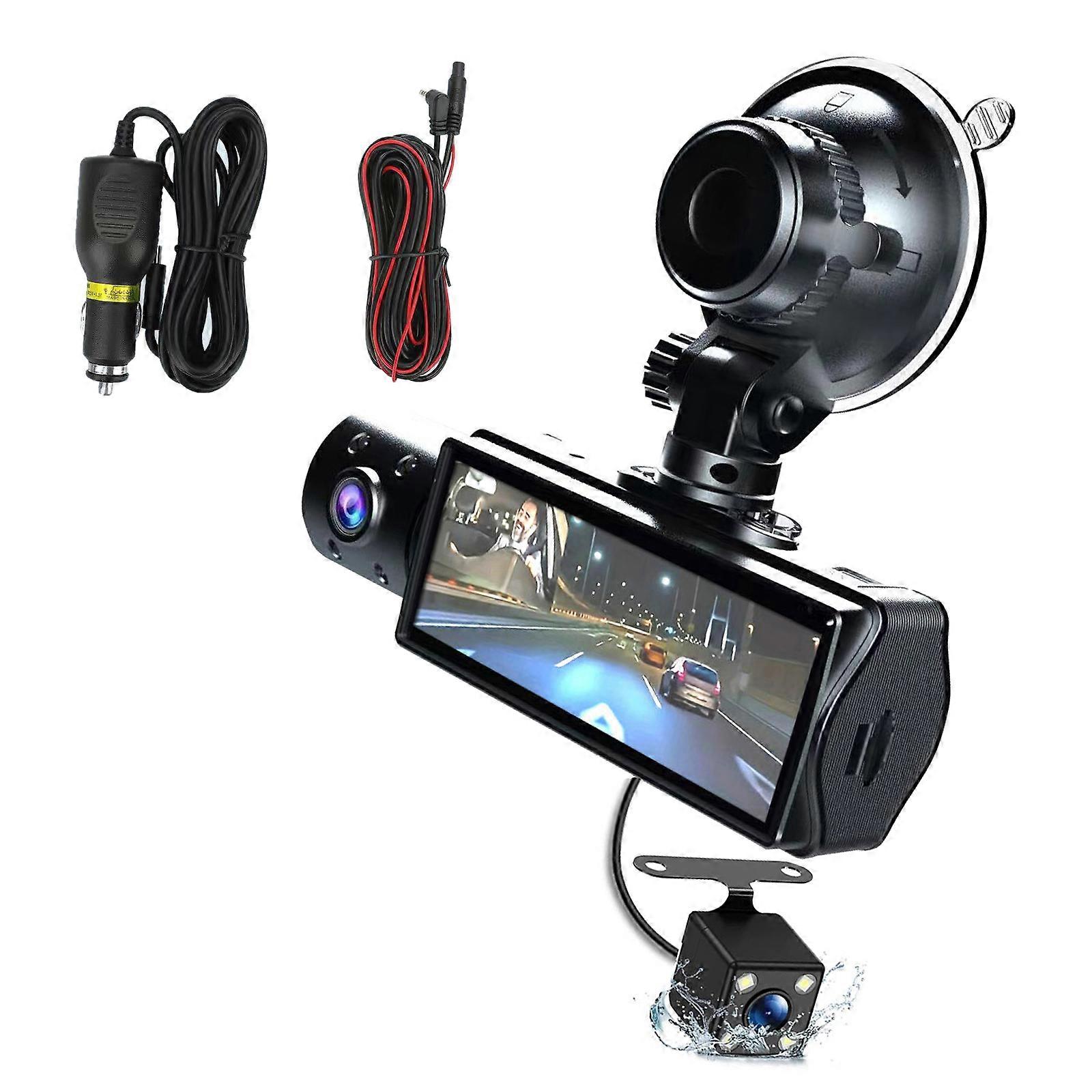 Dashing Camera Front and Rear 1080P Dashing Camera in Car Camera Dashboard Camera Dashcam for Car Recording Monitoring Multicolor