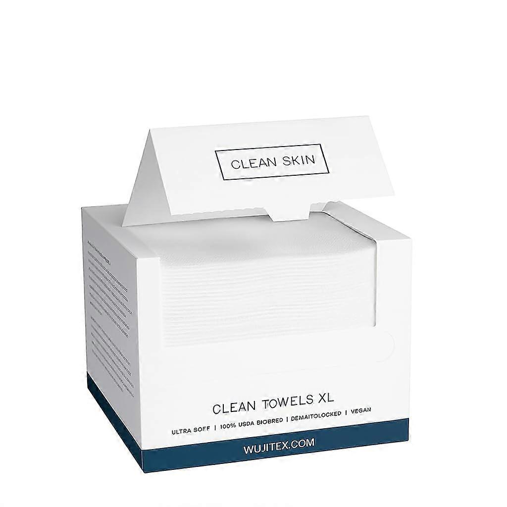 Disposable Face Towels 50 Count Extra Soft for Skincare Cleansing and Makeup Removal Wet Dry Use