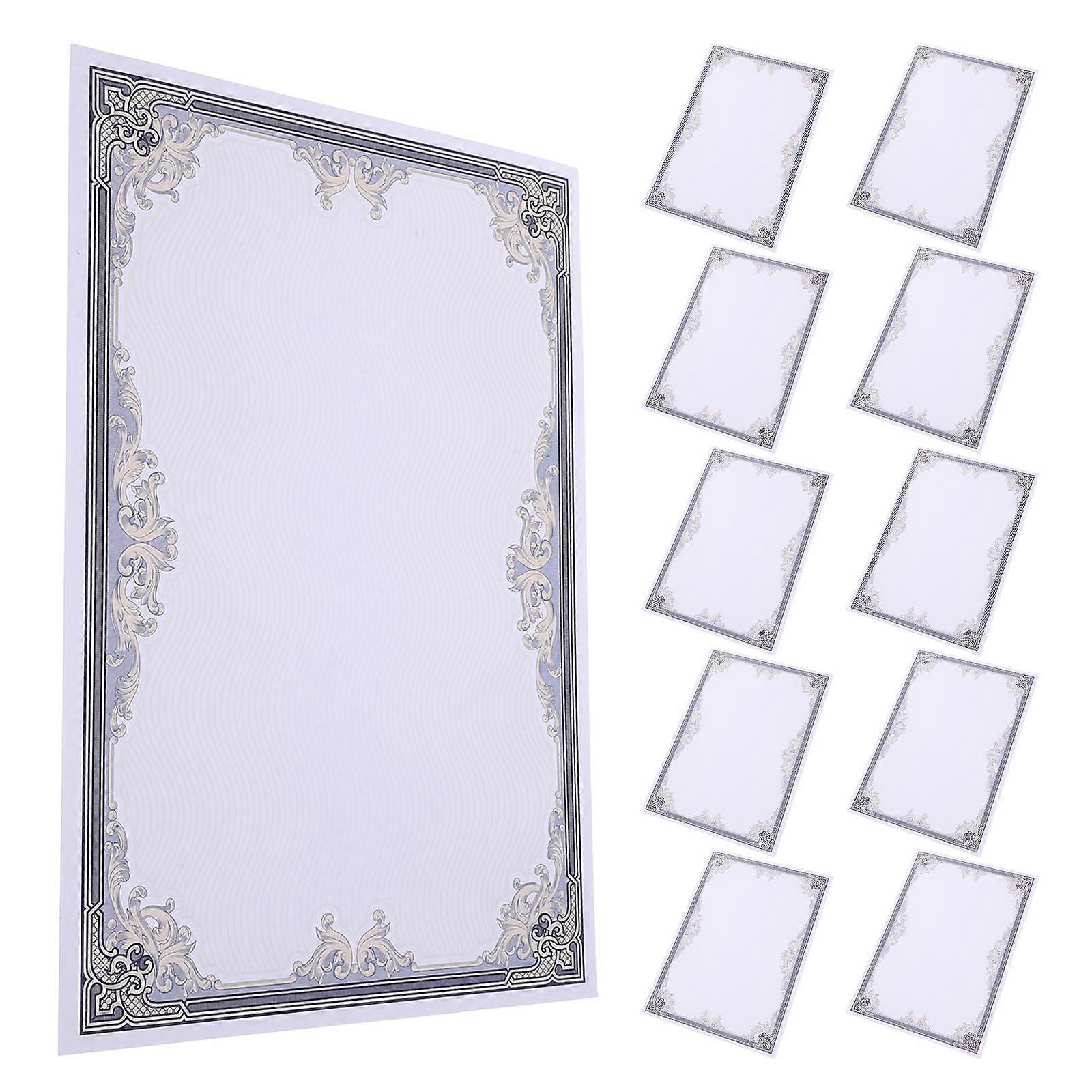 Writable Certificate Paper 50 Sheets for Award Certificates Diplomas Sports Certificates in Blue Paper Material