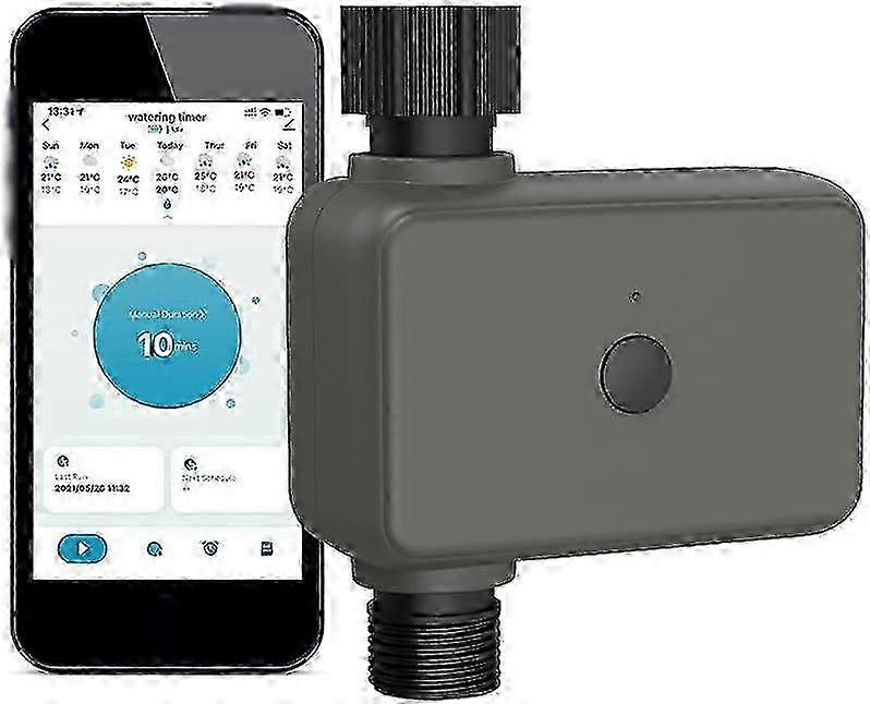 acceso Tuya APP BT Timer per l'acqua Ritardo pioggia Timer di irrigazione proammabile con hub di irrigazione automatico e manuale richiesto Compatibile con Alexa Google Home V
