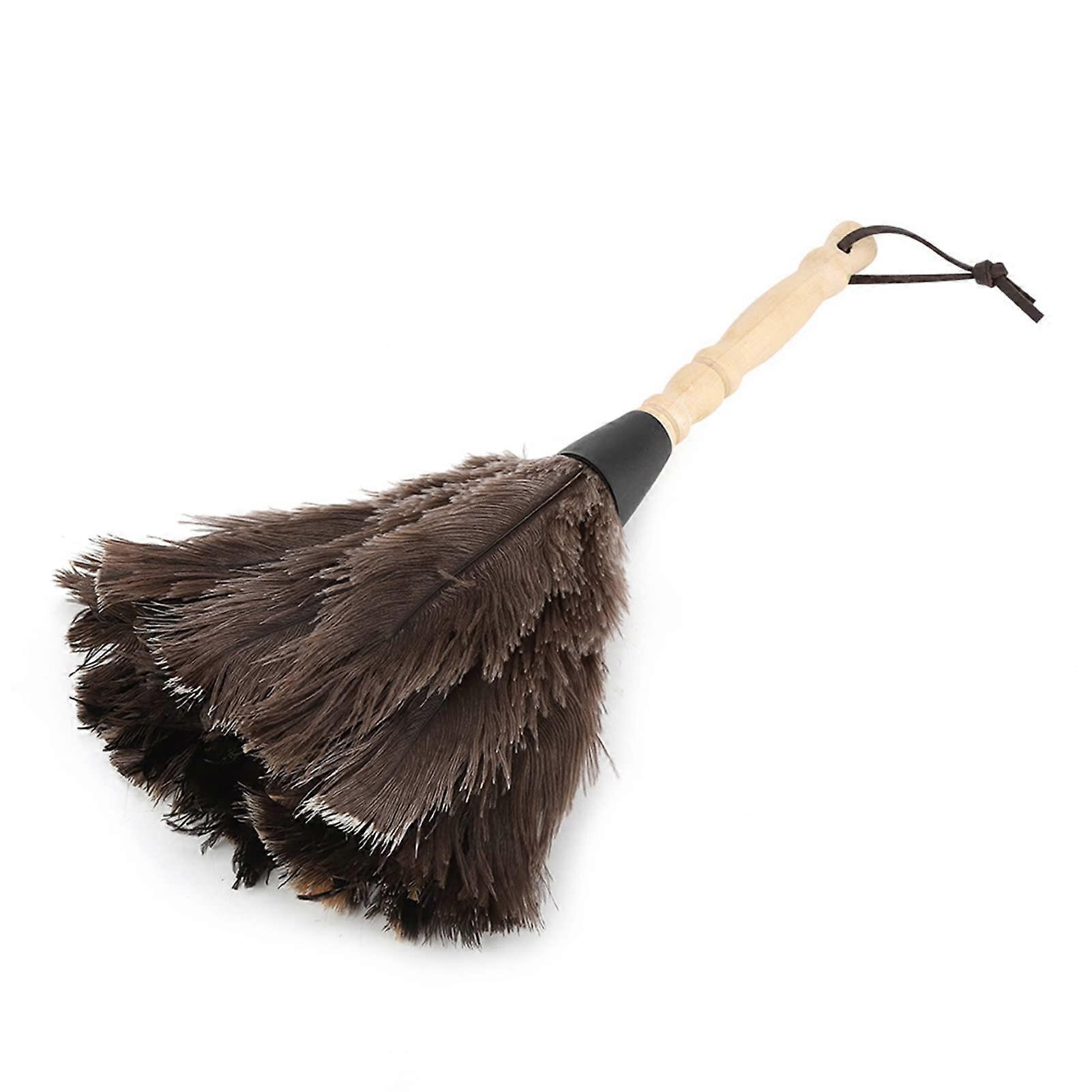 13.4 Inch Microfiber Duster with Wooden Handle for Keyboard Books Office and Home Cleaning