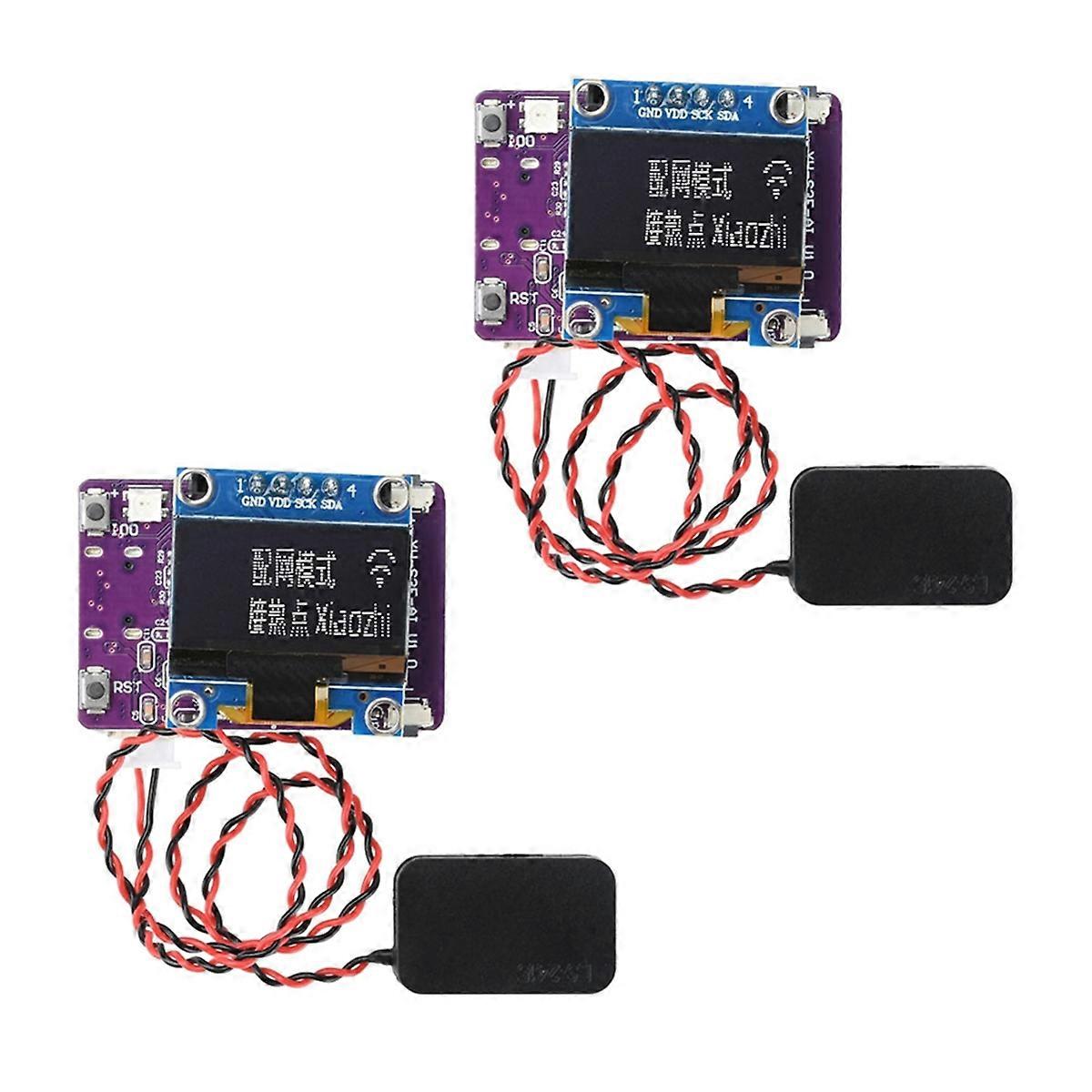 2PCS ESP32-S3-N16R8 Dev Board with 0.96 Inch LED Screen