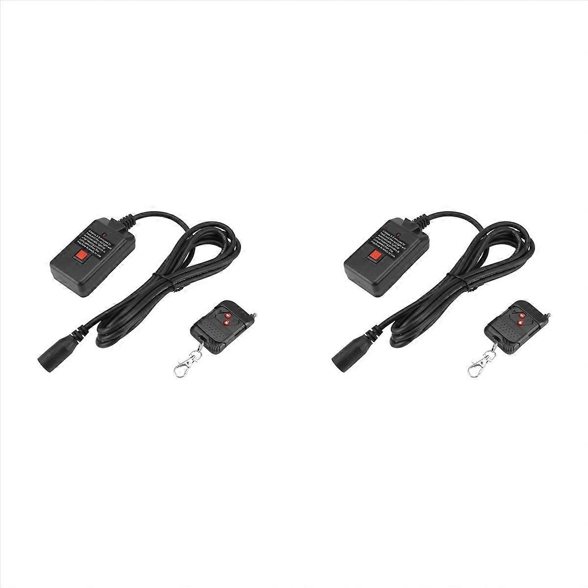 2X AC 90-240V Portable 3 Pins Wireless Remote Receiver for Smoke Machine DJ Stage Receiver Fog 400W 
