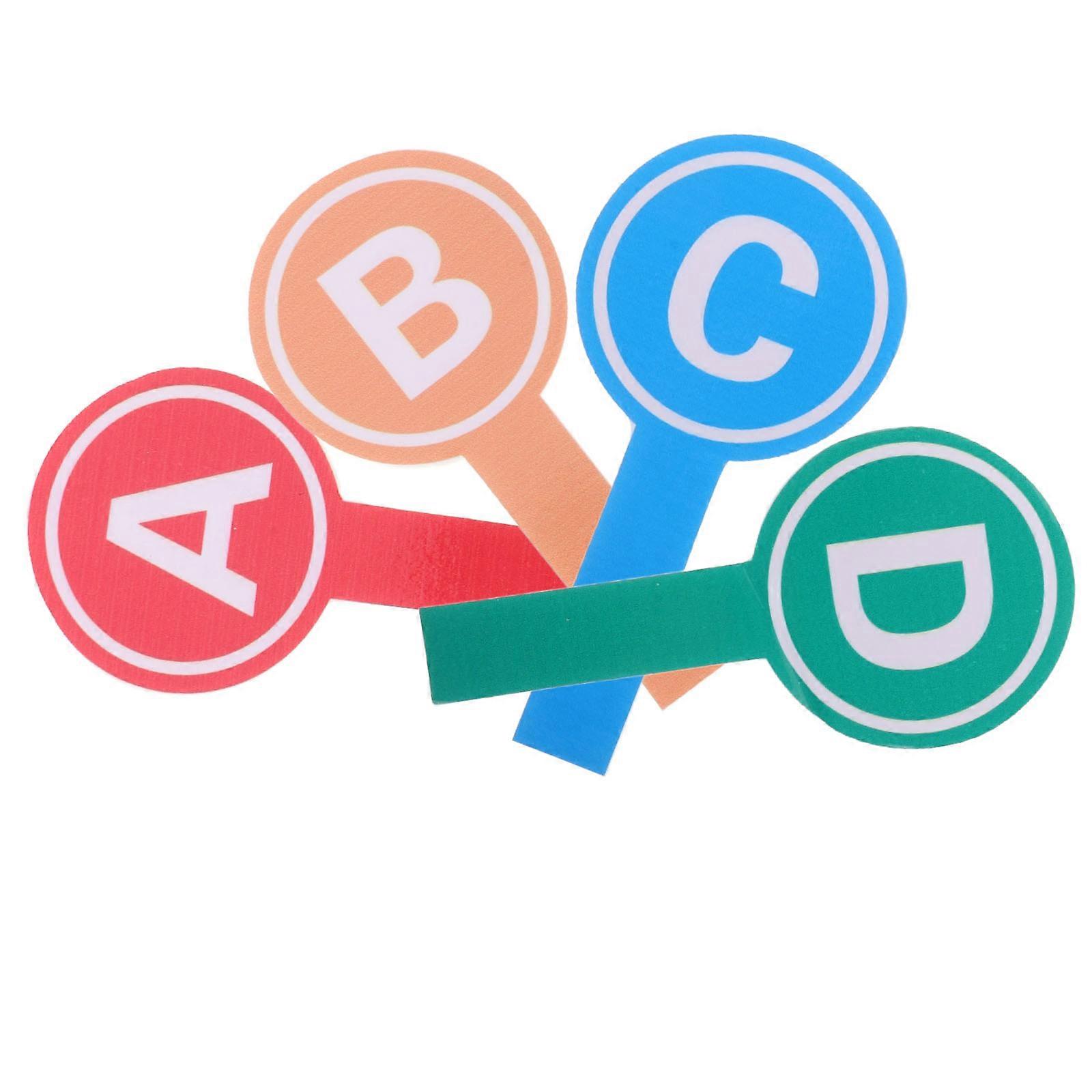 Reusable Voting Paddles Foam A- for Scoring 4Pcs Classroom Activities