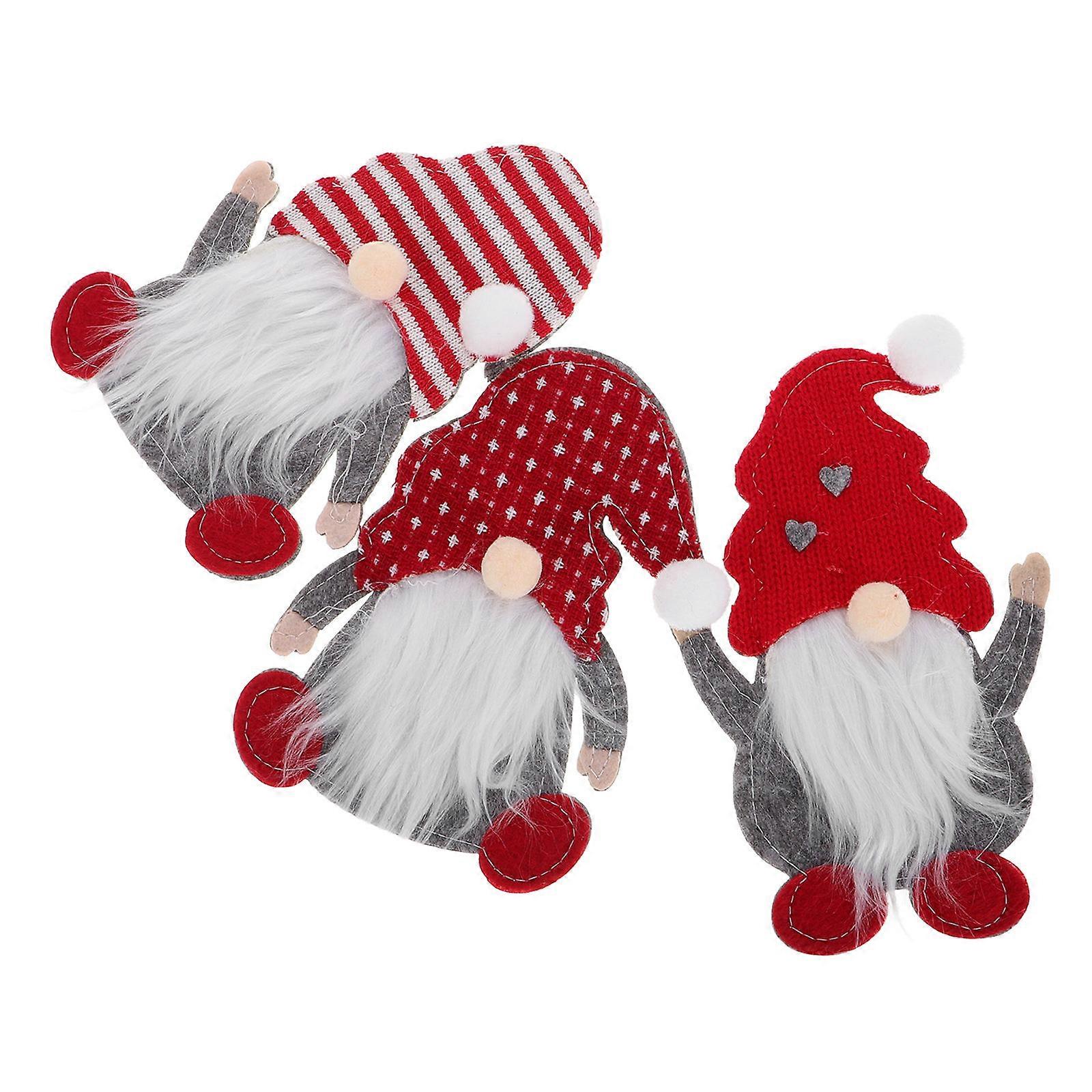Gnome Tableware Bag Cutter Fork Cover for Xmas Use 3Pcs
