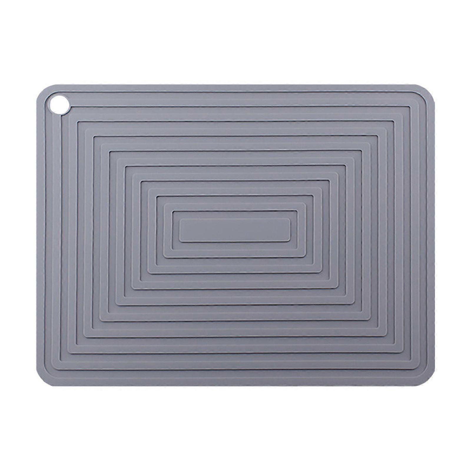 Kitchen Dining Table Cookware Tableware Heat Proof Draining Large Size Soft Rubber Insulated Placemat