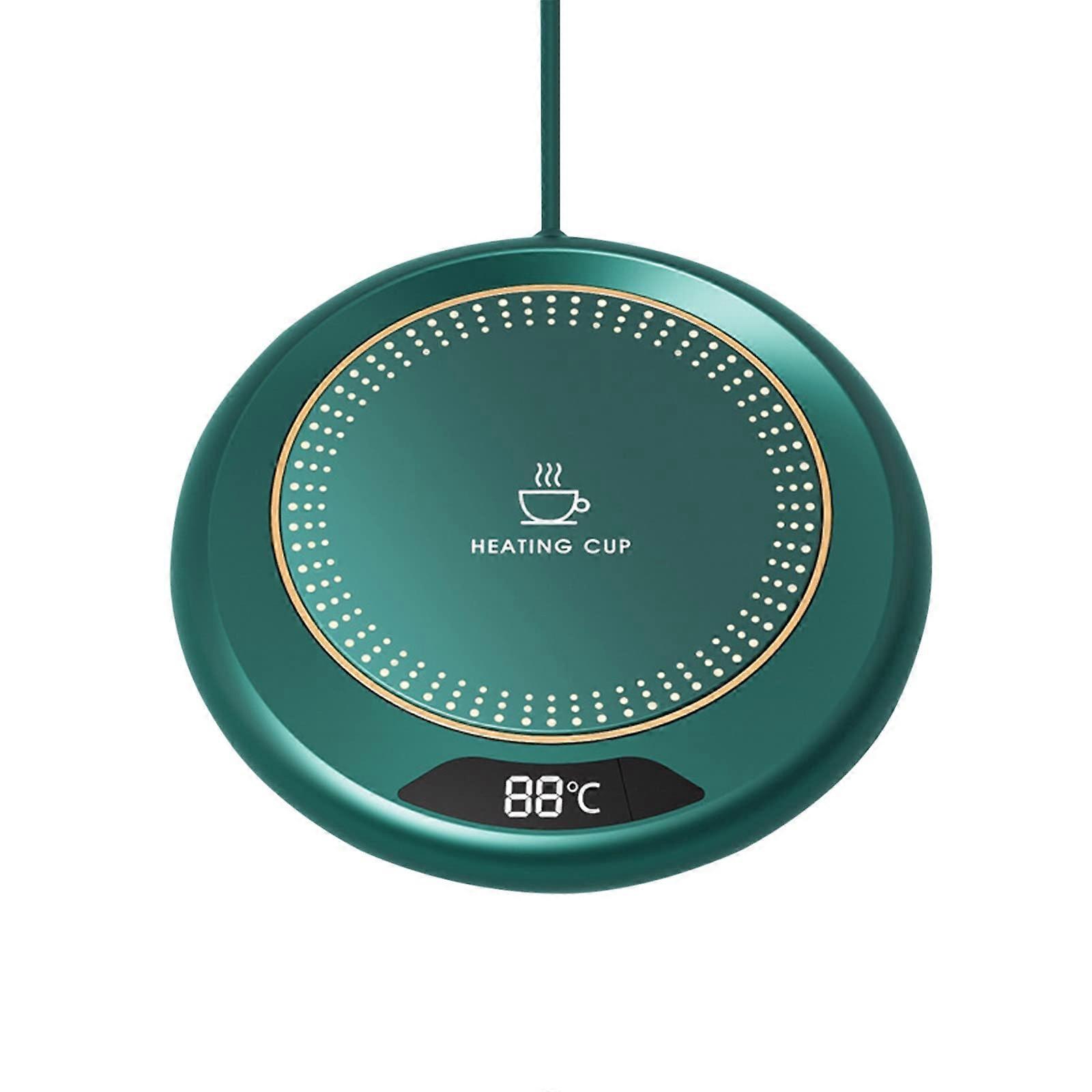 Coffee Mug Warmer with Adjustable Temperature, Auto Shutoff, Large Heated Surface for Desk, Green