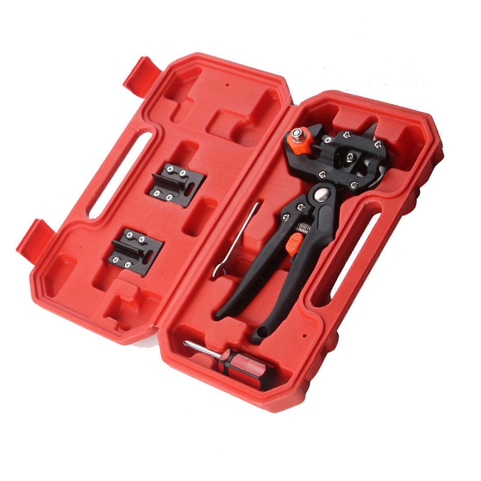 Professional U V Shape Grafting Tool For Fruit Trees And Seedlings With High Strength Alloy Steel Blades And Ergonomic Handle Multicolor