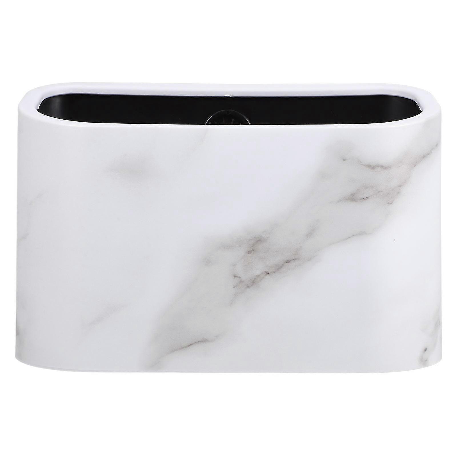 Desk Trash Can Mini for Storage White Small PP Waste Basket for Kitchen