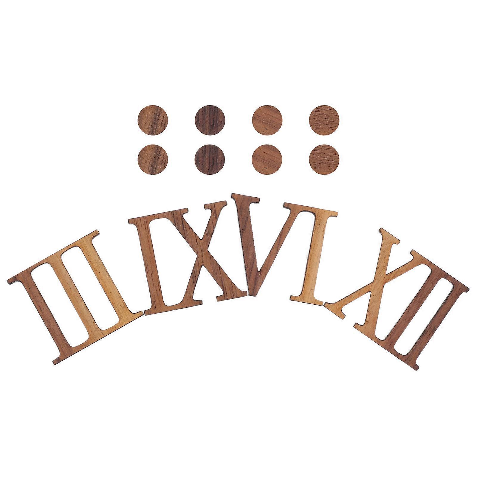 Wooden Clock Numerals Kit for 1Set Silent Movement DIY Wall Clock Accessory
