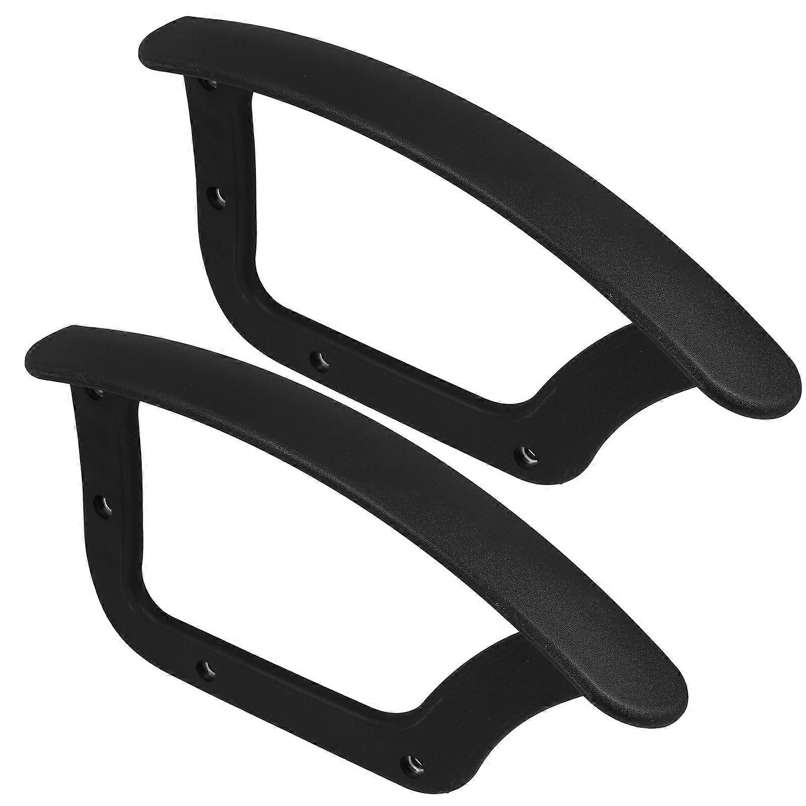 Black Plastic Armrests for Chair Use Professional Replacements with Comfortable Grip 1 Pair