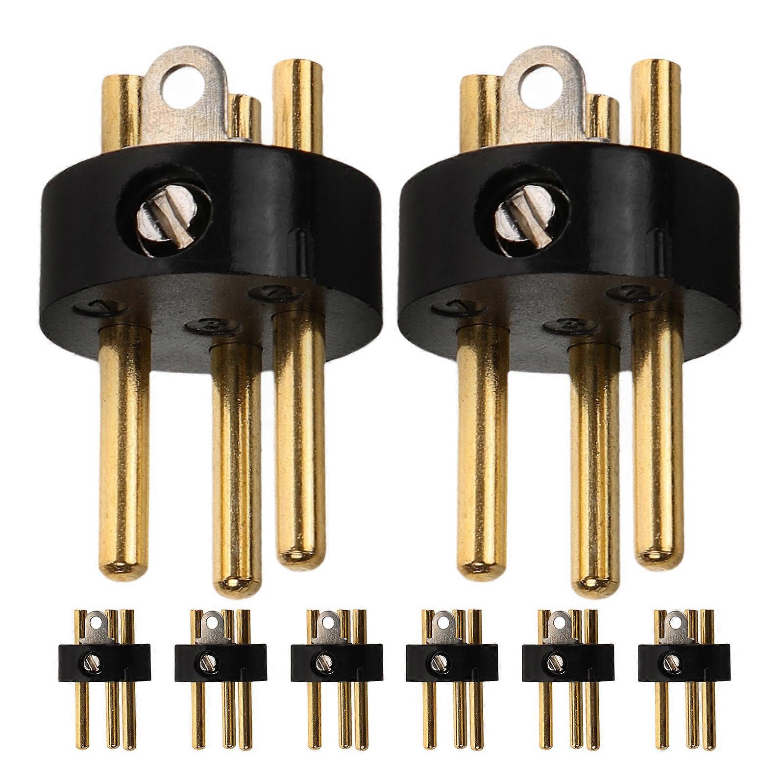 Microphone Audio Plug Xlr Three-Pin Connector Replacement 8Pcs Adapter