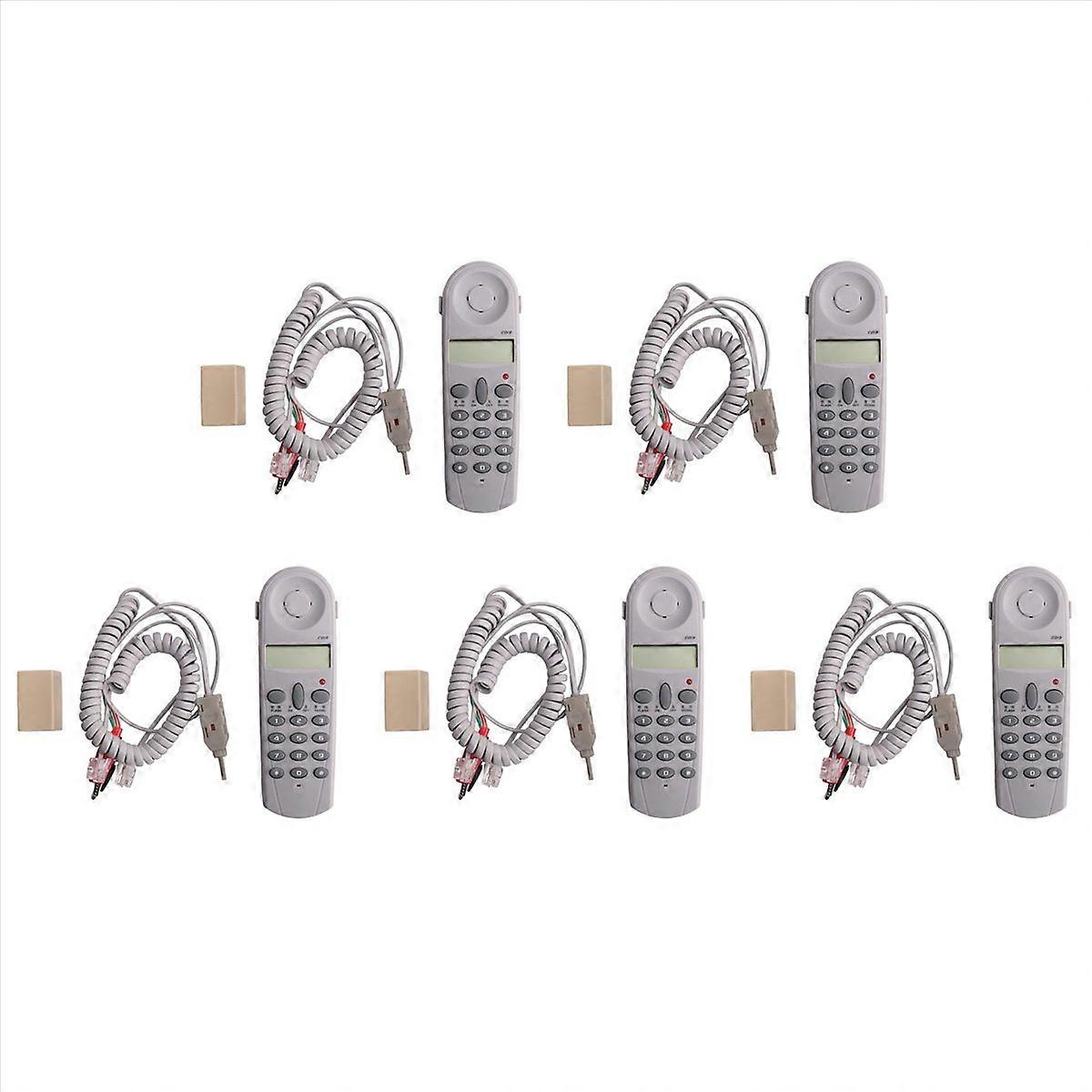 Telephone Phone Butt Test Tester Lineman Tool Cable Set Grey White