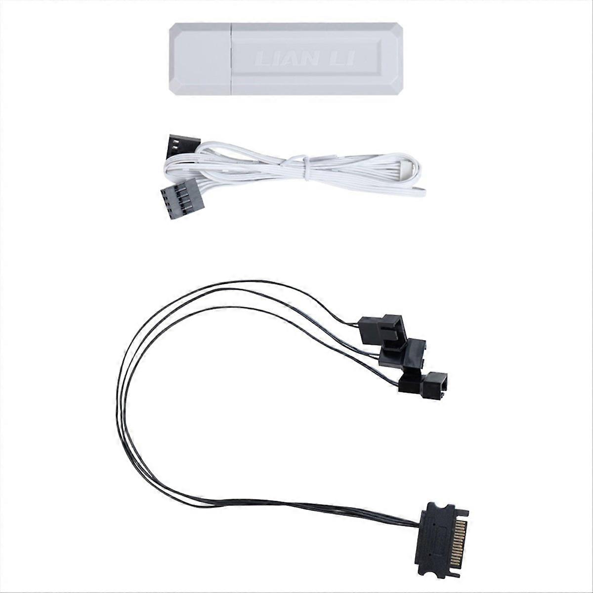  Fan L-Wireless Controller with PWM SATA Cable - White