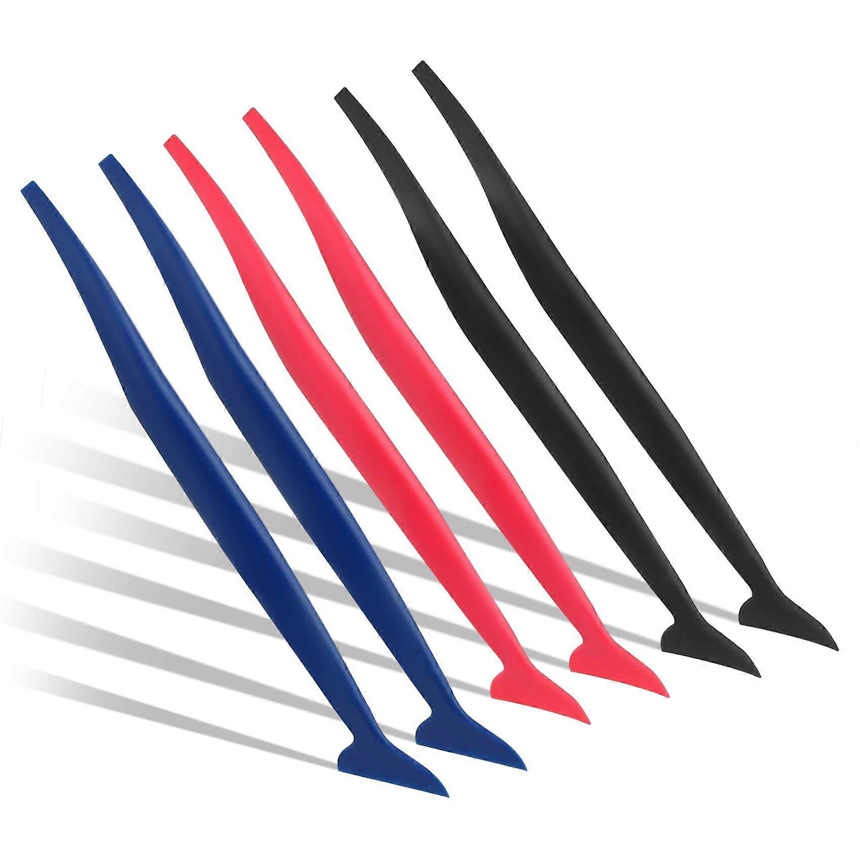 6PCS Vinyl Wrap Squeegee Set for Car Detailing, Flexible Micro Squeegee with Three Hardness Options, Window Tint Installation Tool Kit