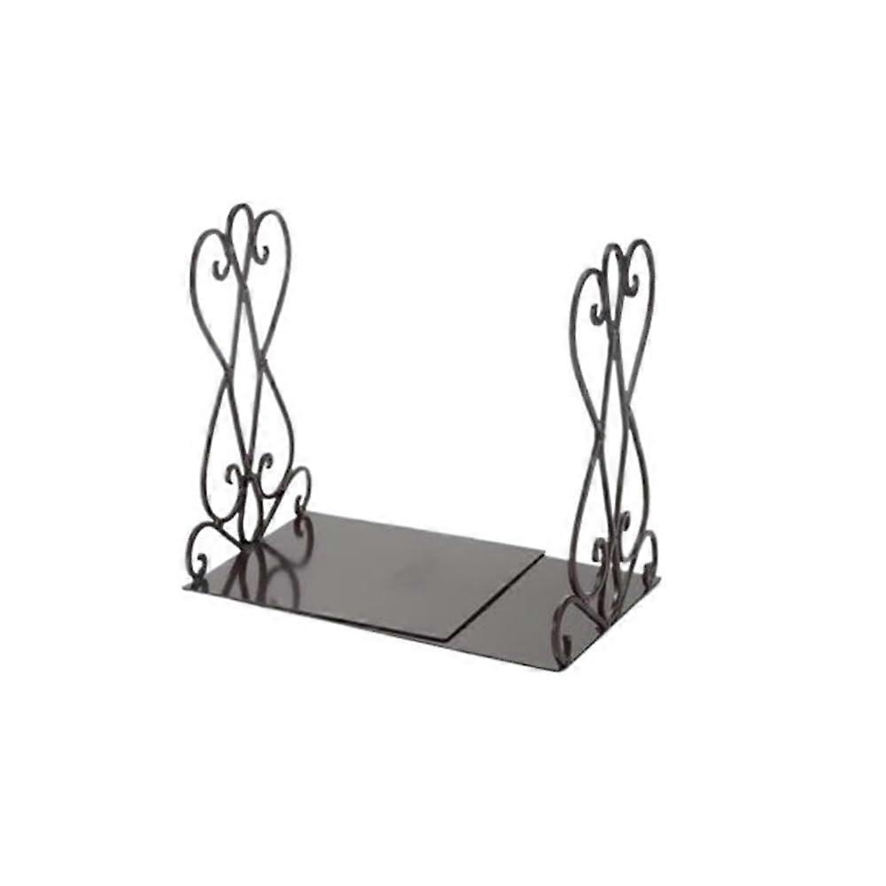 Metal LShaped Bookends Durable Decorative Book Holders for Shelves Office and Library