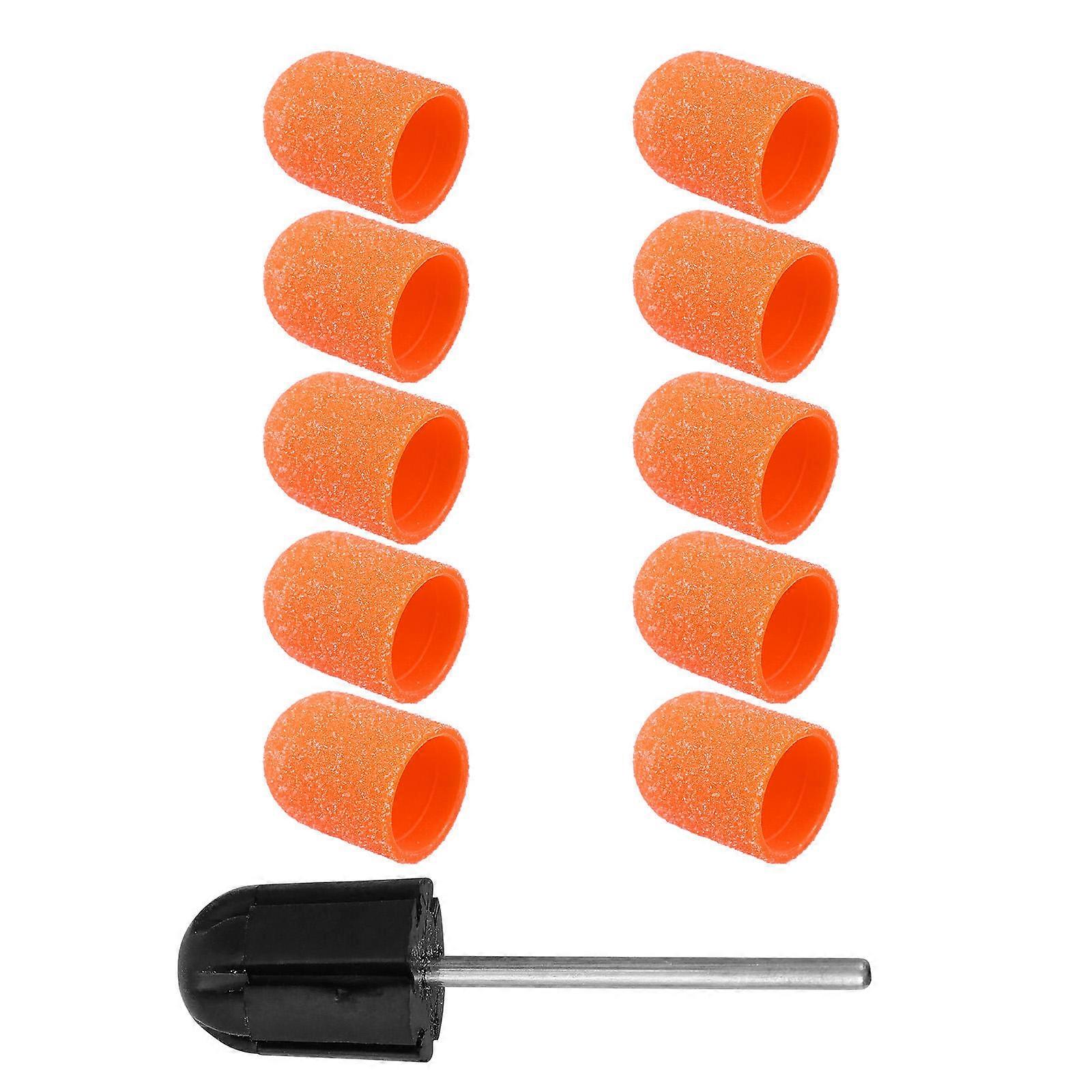 Nail Grinding Head Manicure Tool for DIY Use Sanding Cap 30Pcs